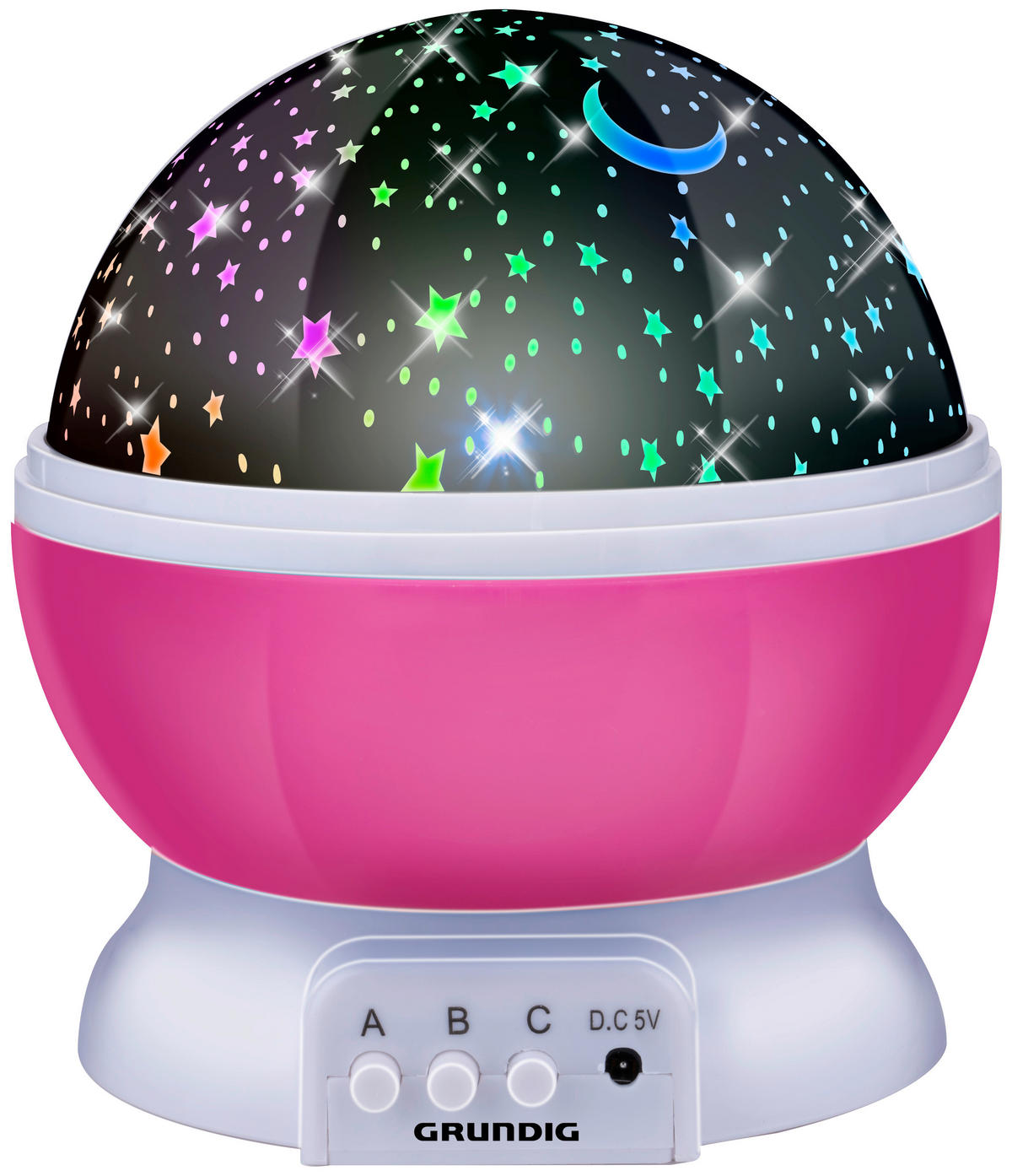 Sternenprojektor blau pink Kunststoff B/H/D: ca. 12x12x13,5 cm Nachtlicht_Grundig - blau/pink (13,50/12,00cm)
