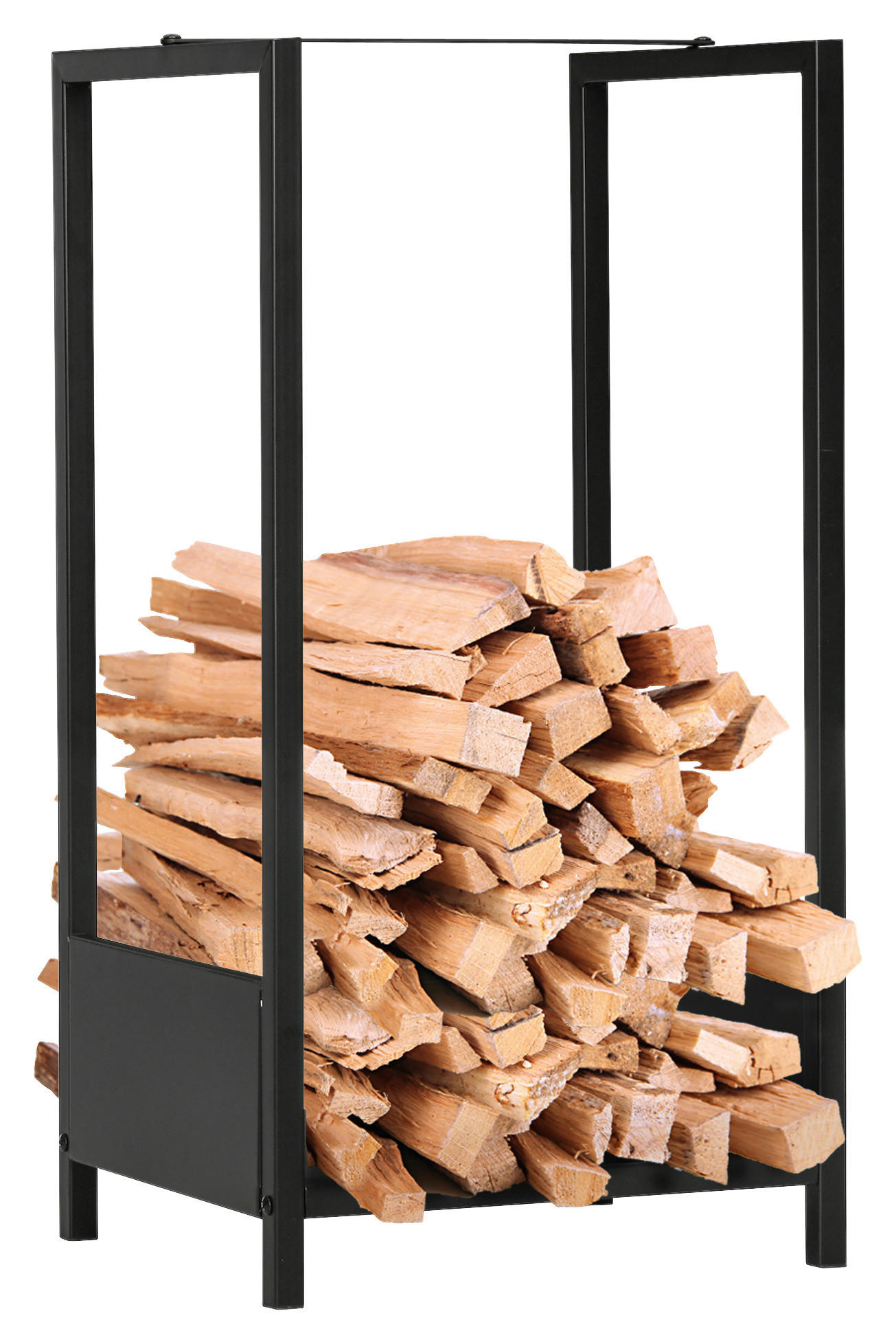 Outsunny Kaminholzregal schwarz B/H/L: ca. 35x76x39 cm Kaminholzregal - schwarz (39,00/35,00/76,00cm) - Outsunny