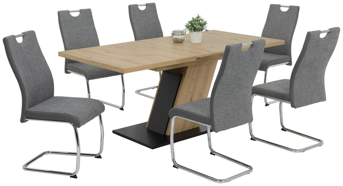 Esstisch JEANETTE Eiche Artisan Nachbildung B/H/T: ca. 140x76x90 cm JEANETTE - Eiche (140,00/76,00/90,00cm) - Hela