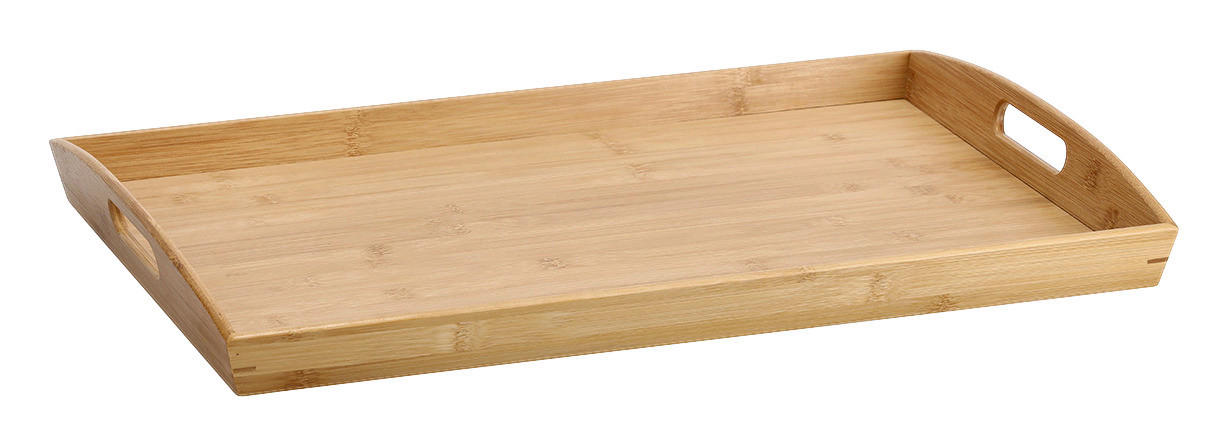 Zeller Serviertablett natur Bambus B/H/L: ca. 38x6x58 cm Serviertablett - natur (58,00/38,00/6,00cm) - Zeller
