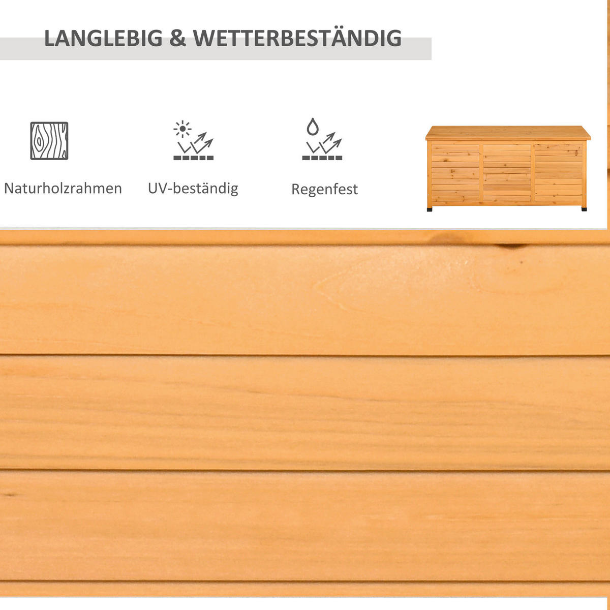 Outsunny Gartenschrank natur Holz B/H/L: ca. 56x60x127 cm Gartenschrank - natur (127,00/56,00/60,00cm) - Outsunny