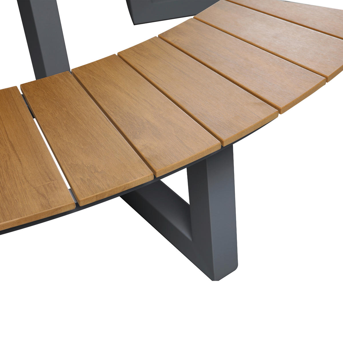 AXI Outdoor Living Picknicktisch Taco anthrazit Kunststoff B/H/L: ca. 239x75x239 cm Taco - braun/anthrazit (239,00/239,00/75,00cm) - AXI Outdoor Living