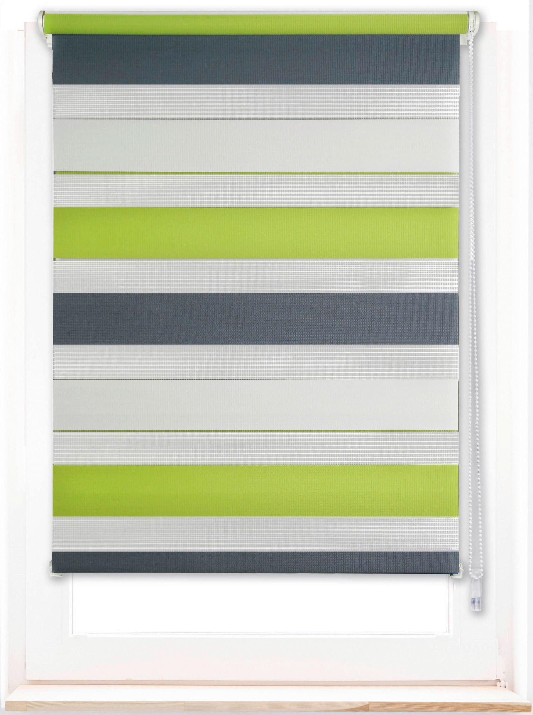 Doppelrollo Just-Triple grün B/L: ca. 100x160 cm Just-Triple - grün/grau (100,00/160,00cm)