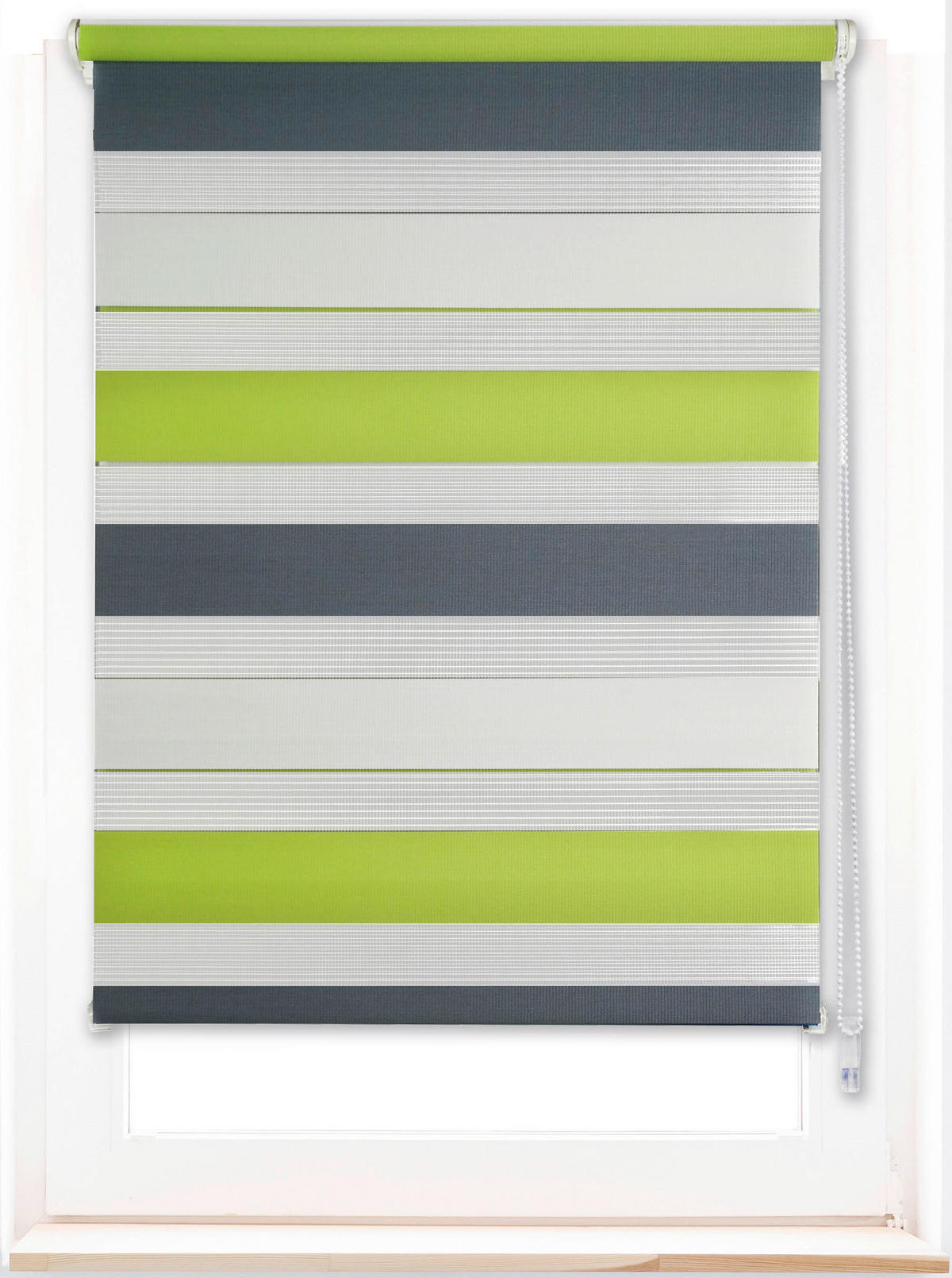 Doppelrollo Just-Triple grün B/L: ca. 100x160 cm Just-Triple - grün/grau (100,00/160,00cm)