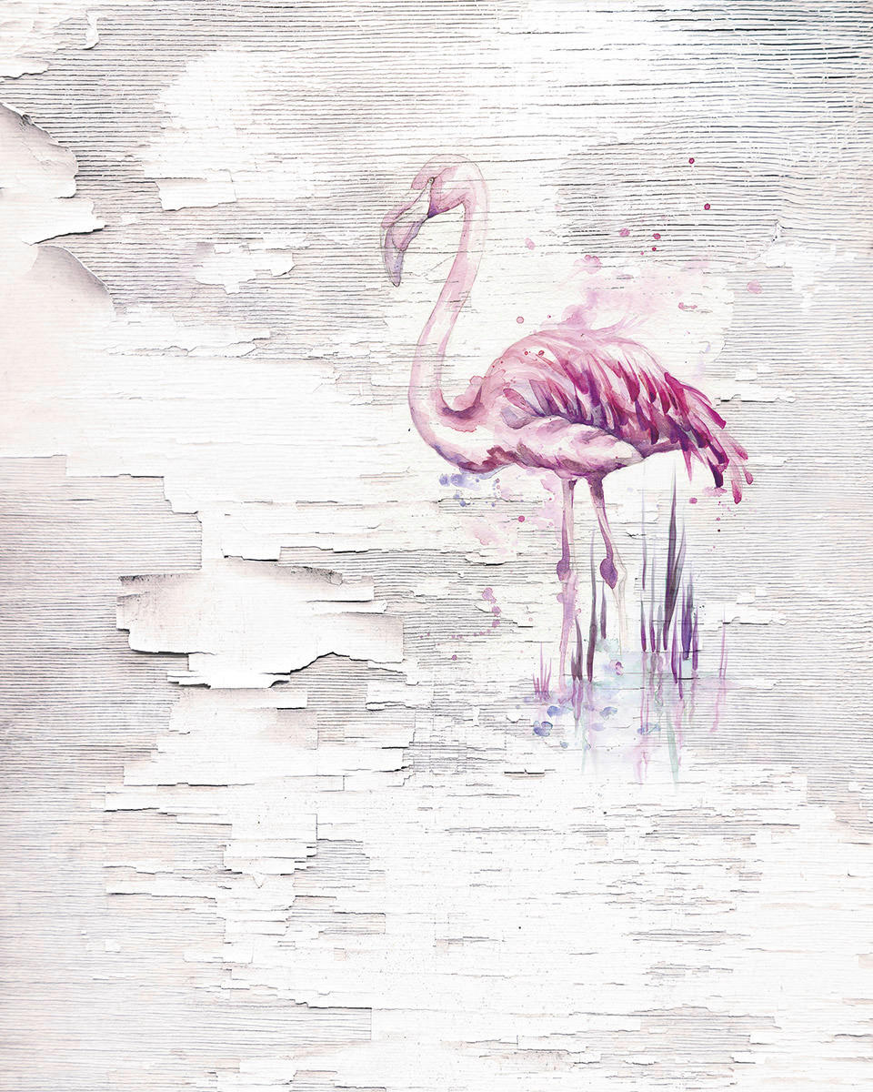 Komar Fototapete Pink Flamingo B/L: ca. 200x250 cm Pink Flamingo - (200,00/250,00cm) - Komar