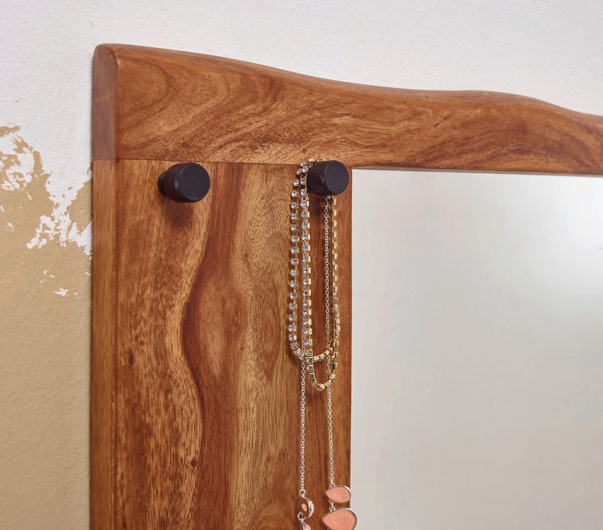 Wandspiegel rosenholz Nachbildung B/H/T: ca. 80x80x3 cm Wandspiegel - rosenholz (80,00/80,00/3,00cm) - Wohnling