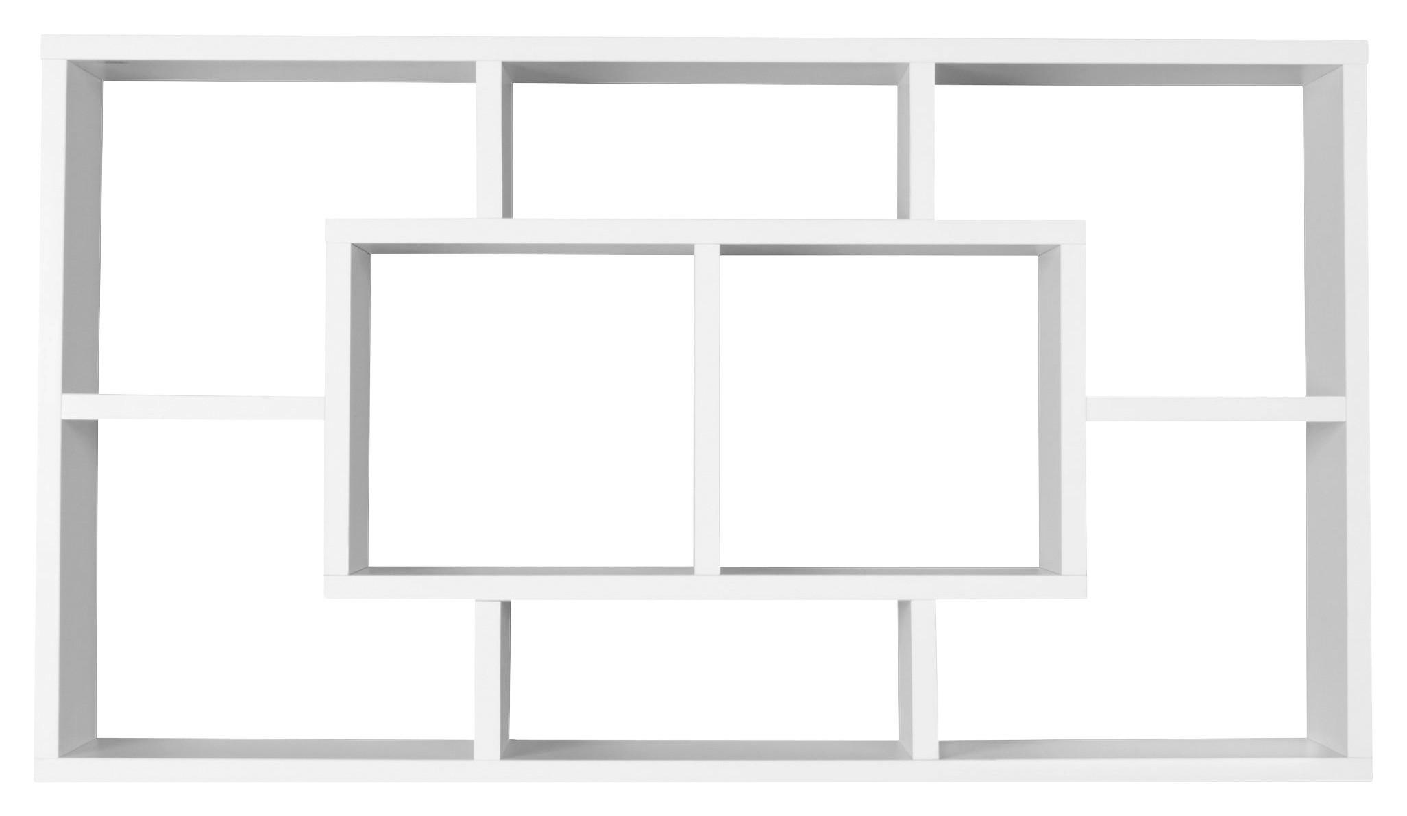 Wandregal weiß B/H/T: ca. 85x47,5x16 cm Wandregal - weiß (85,00/47,50/16,00cm) - Wohnling