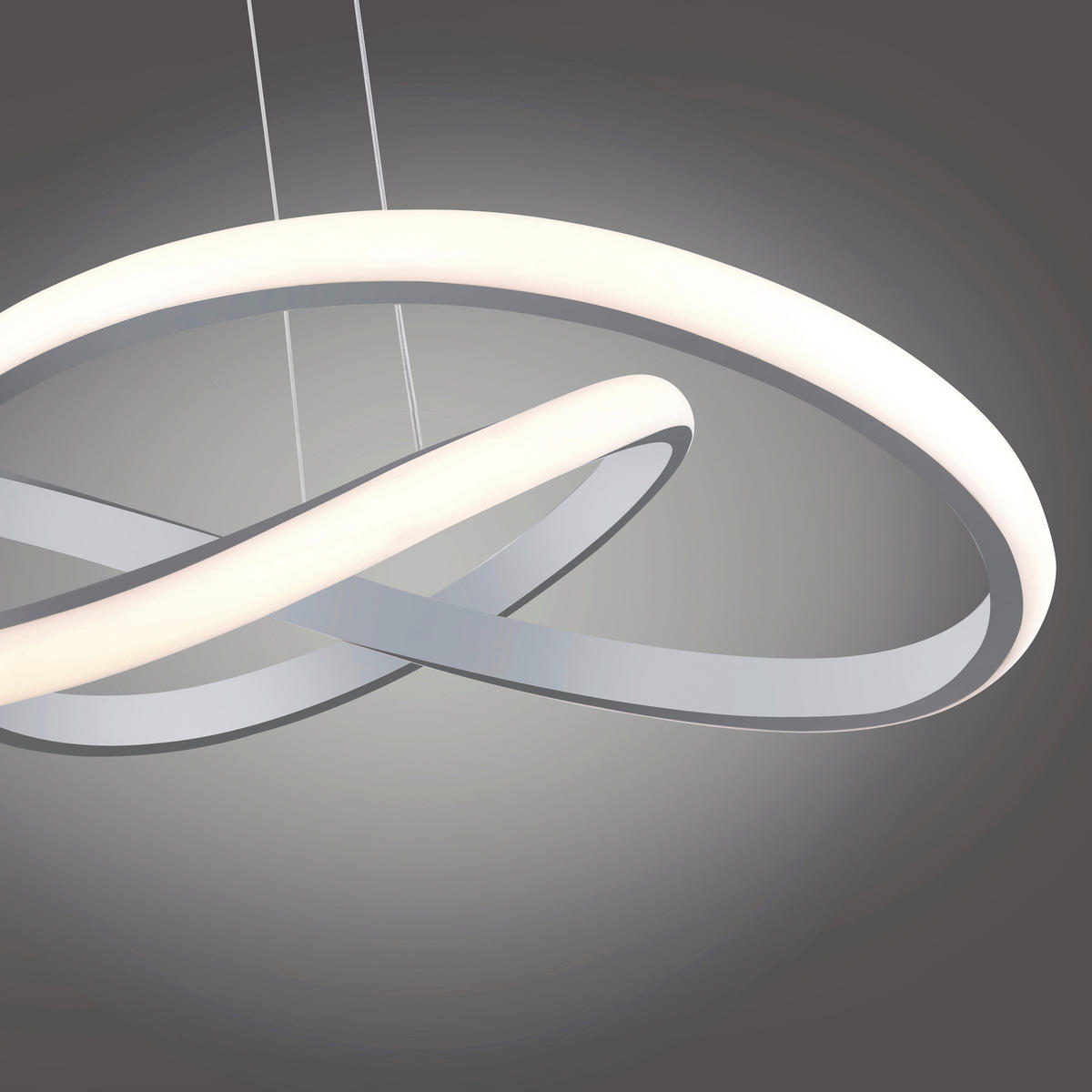 Just Light LED-Pendelleuchte MARIA 15402-95 Alu Aluminium Gummi H/D: ca. 120x57 cm 1.0 Brennstellen MARIA - Alu (57,00/120,00cm) - Just Light