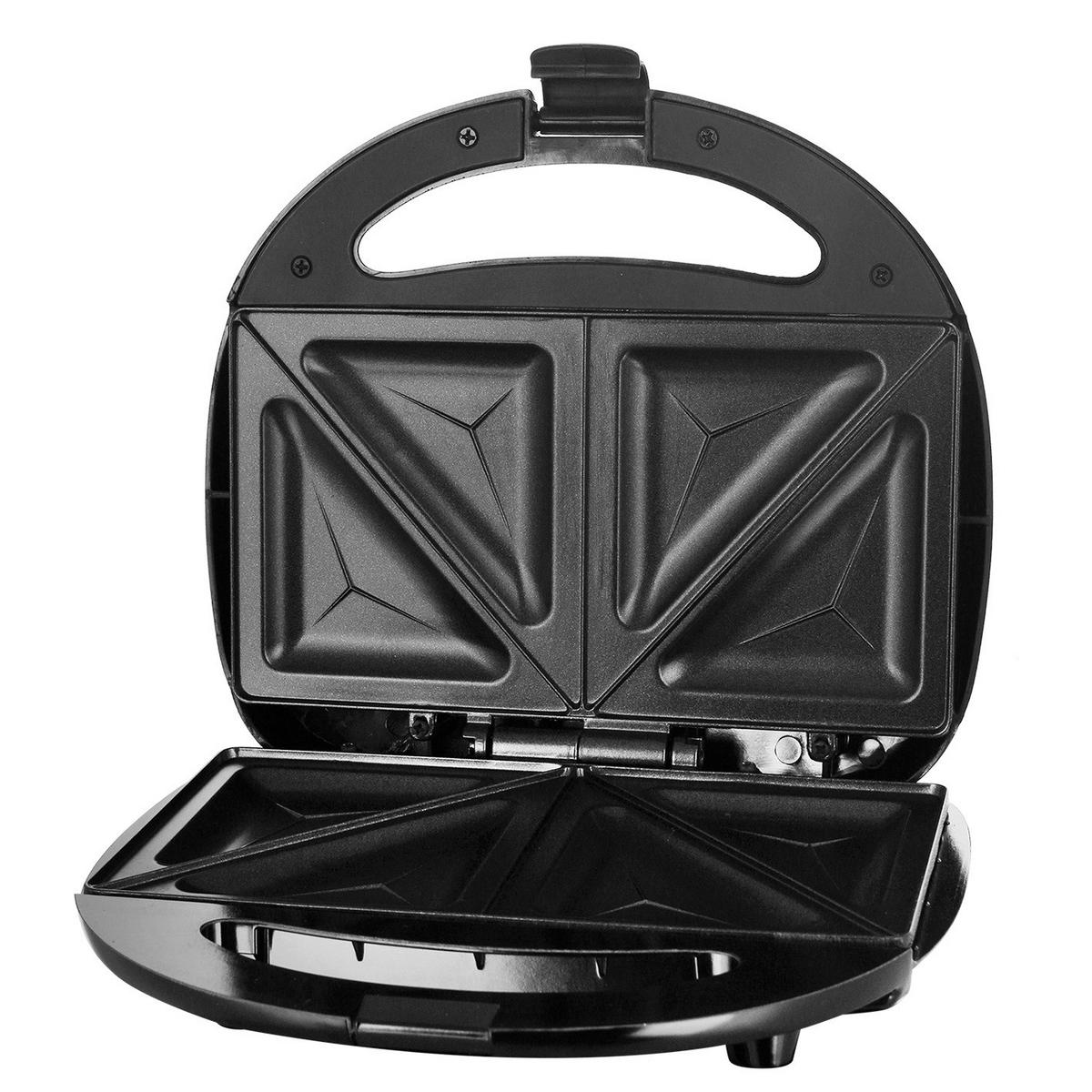 Emerio Sandwichtoaster ST-120889 silber schwarz Kunststoff Edelstahl B/H/T: ca. 21,8x7,7x20,2 cm Sandwichtoaster ST-120889 - schwarz/silber (21,80/7,70/20,20cm) - Emerio