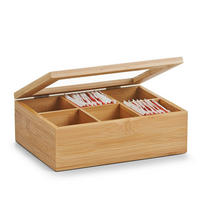 Zeller Teebeutelbox natur Bambus B/H/L: ca. 16x7,5x22 cm Teebeutelbox - natur (22,00/16,00/7,50cm) - Zeller