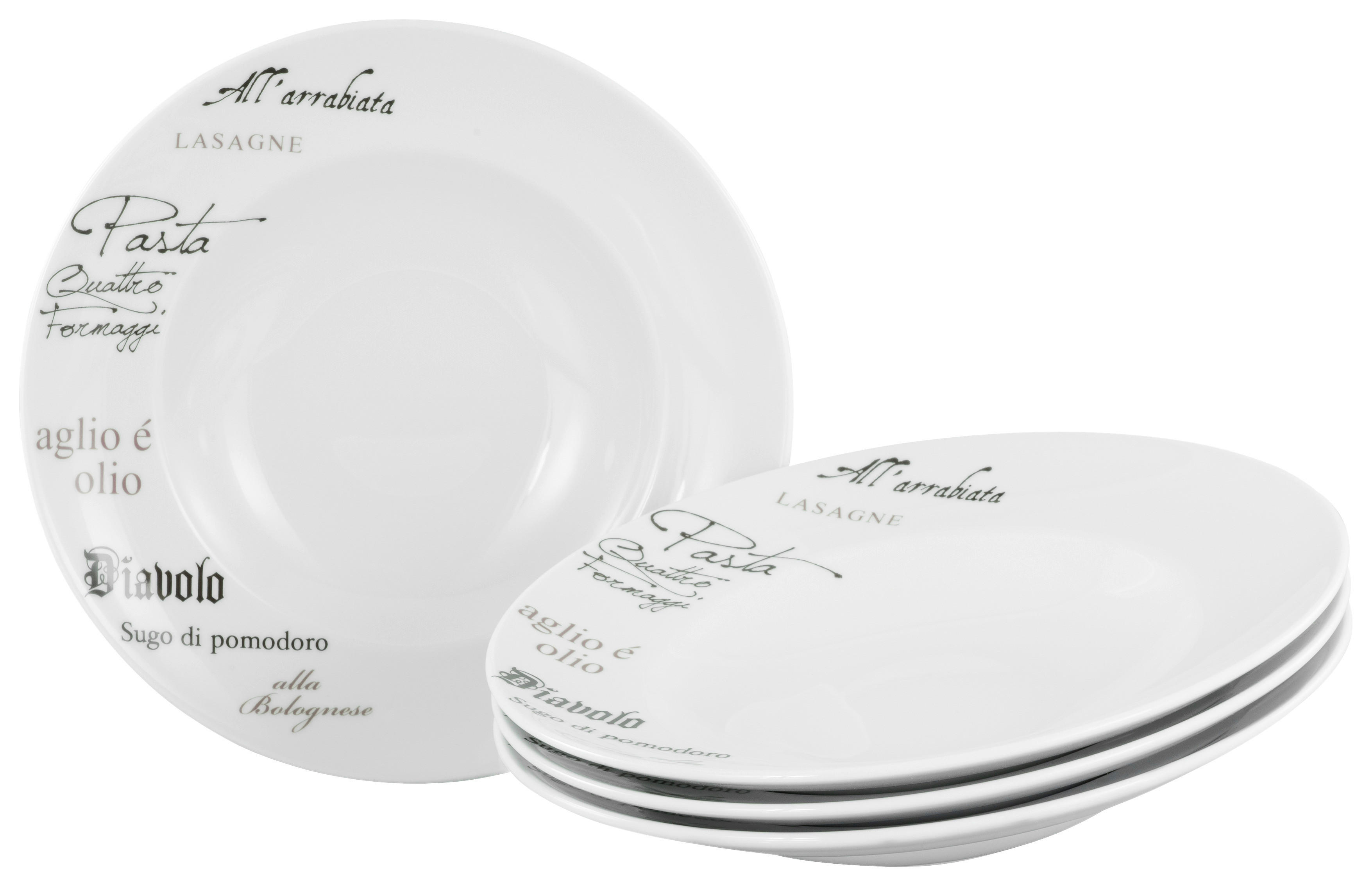 CreaTable Teller-Set Europa Gustoso weiß Porzellan Europa Gustoso - weiß - CreaTable