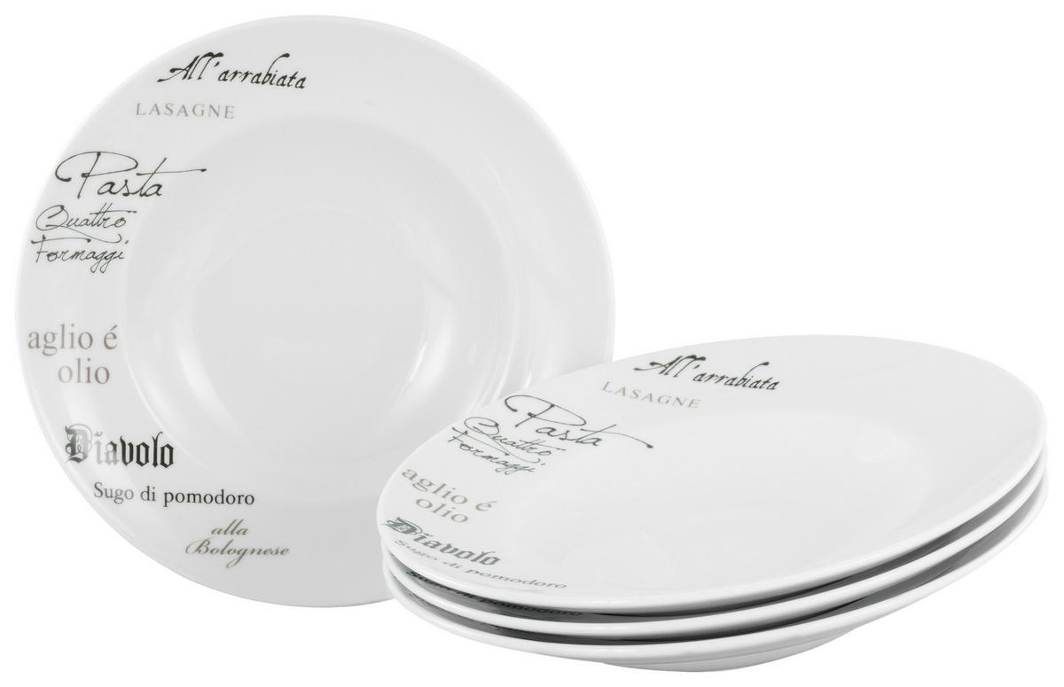 CreaTable Teller-Set Europa Gustoso weiß Porzellan Europa Gustoso - weiß - CreaTable