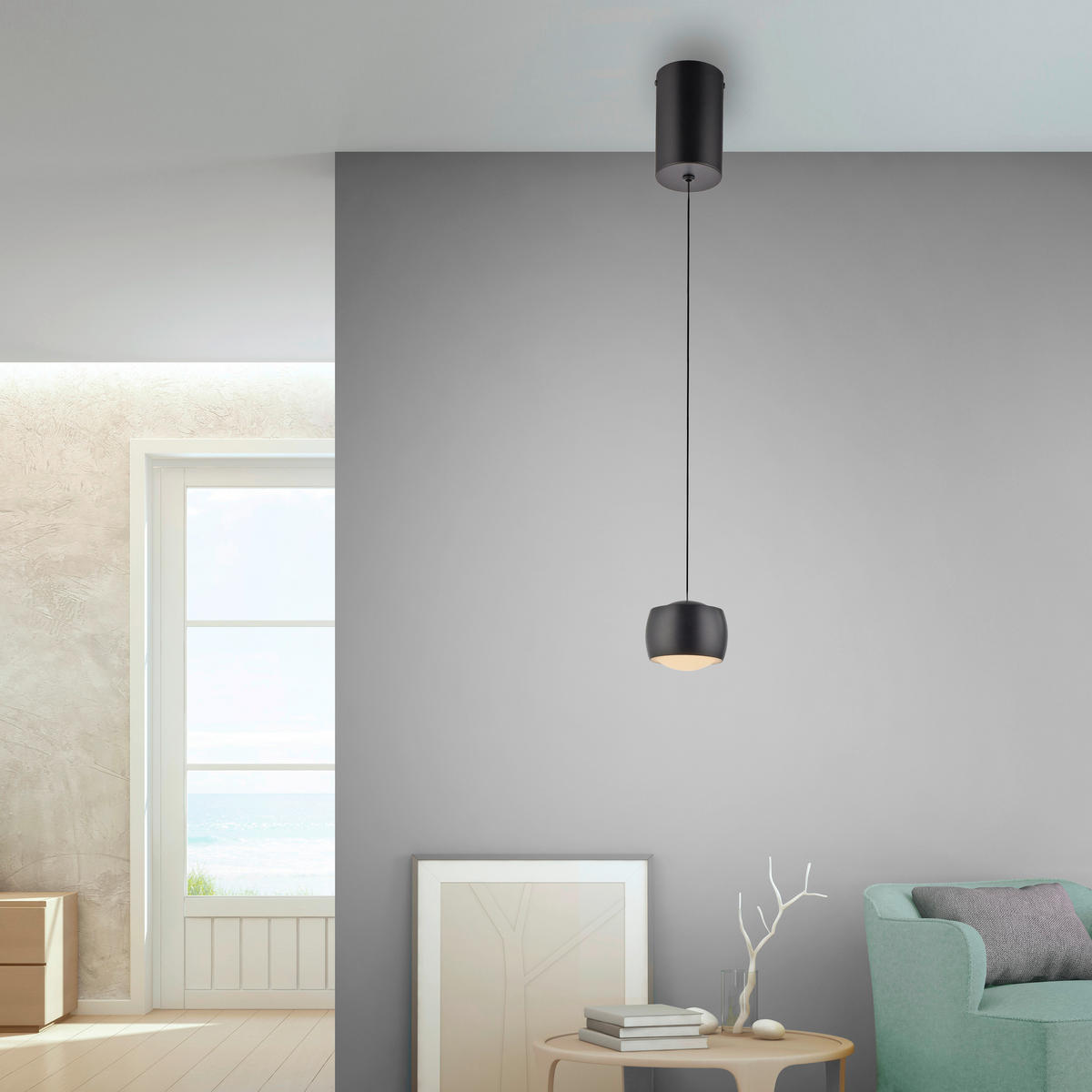 Just Light Pendelleuchte schwarz Pendelleuchte_Ballini schwarz - schwarz - Just Light