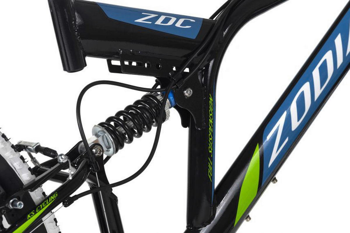 KS-Cycling Mountain-Bike Fully 635M  26 Zoll Rahmenhöhe 48 cm 21 Gänge schwarz schwarz ca. 26 Zoll Fully - schwarz/grün - KS-Cycling
