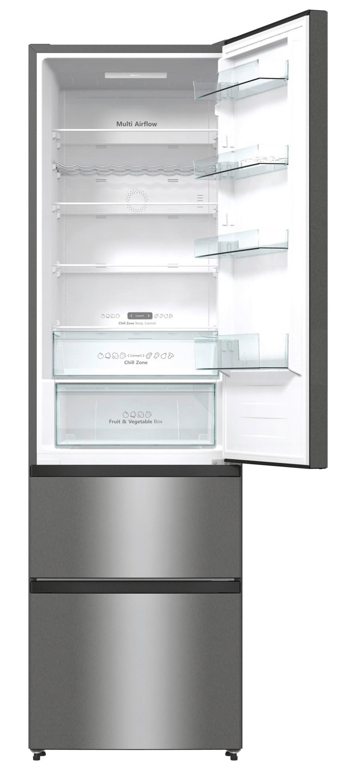 Hisense Kühl-/Gefrierkombination RM469N4ACD Silbergrau Kühl-Gefrierkombi RM469N4ACD - Silbergrau - Hisense