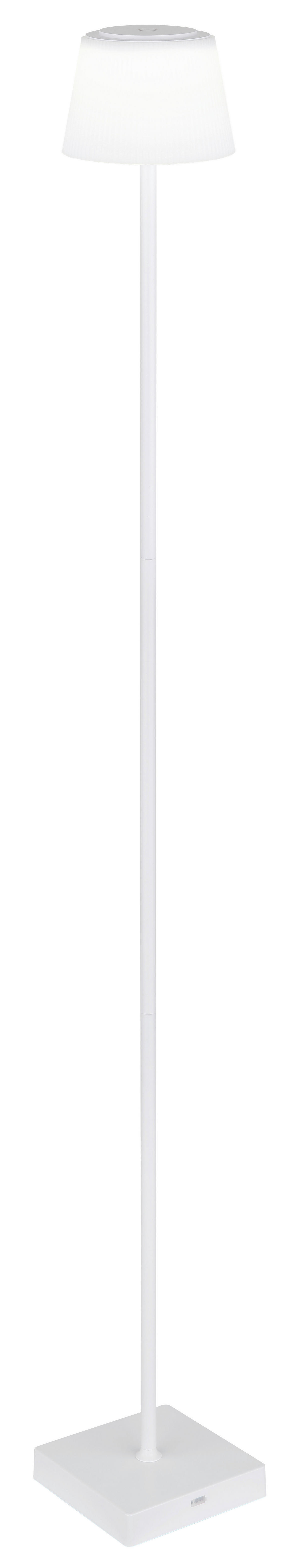 GLOBO LED-Stehleuchte Opal weiß Kunststoff Metall B/H/T: ca. 14x120x14 cm 1 Brennstellen GREGOIR - weiß/Opal (14,00/120,00/14,00cm) - GLOBO