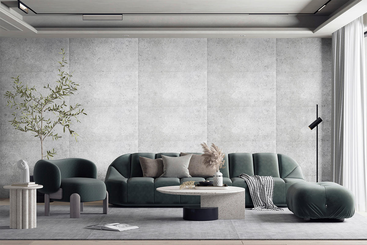 Wandpaneel hellgrau Styropor B/L/S: ca. 50x50x0,3 cm Wandpaneel_Betonoptik 2qm - hellgrau (50,00/50,00cm) - DECOSA