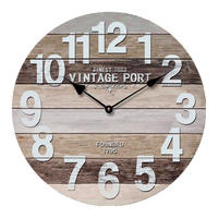 Wanduhr braun B/H/L: ca. 4x45x45 cm Wanduhr_Vintage_Port - braun (45,00/4,00/45,00cm)