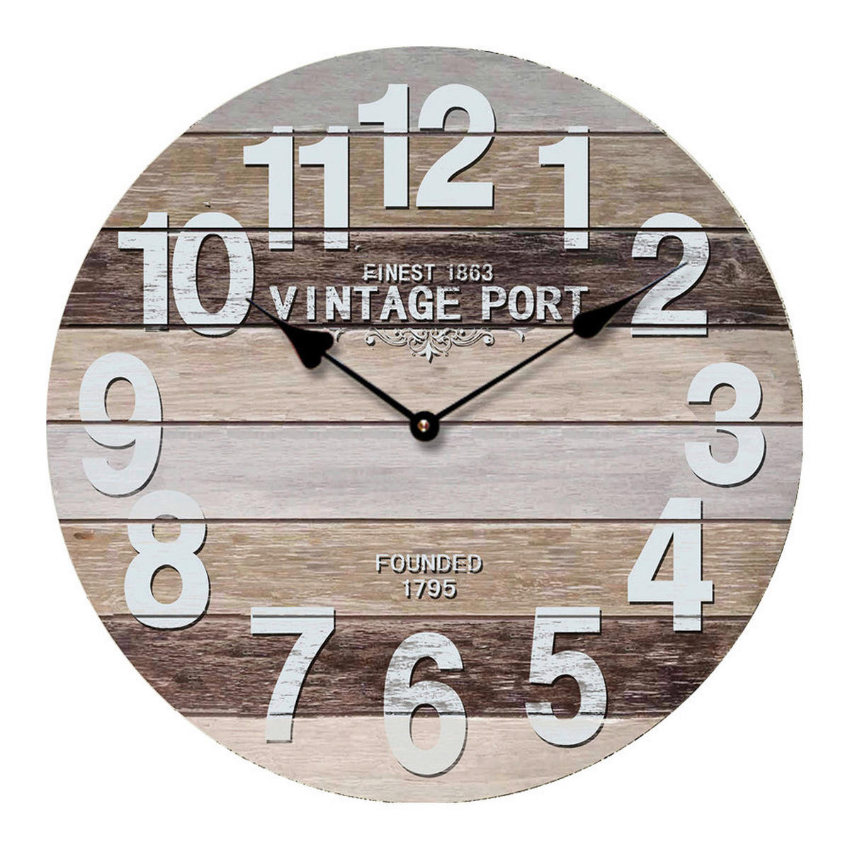 Wanduhr braun B/H/L: ca. 4x45x45 cm Wanduhr_Vintage_Port - braun (45,00/4,00/45,00cm)