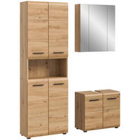Badezimmer-Set Ice Artisan Oak Nachbildung B/H/T: ca. 135x185x30 cm Ice - (135,00/185,00/30,00cm) - xonox.home