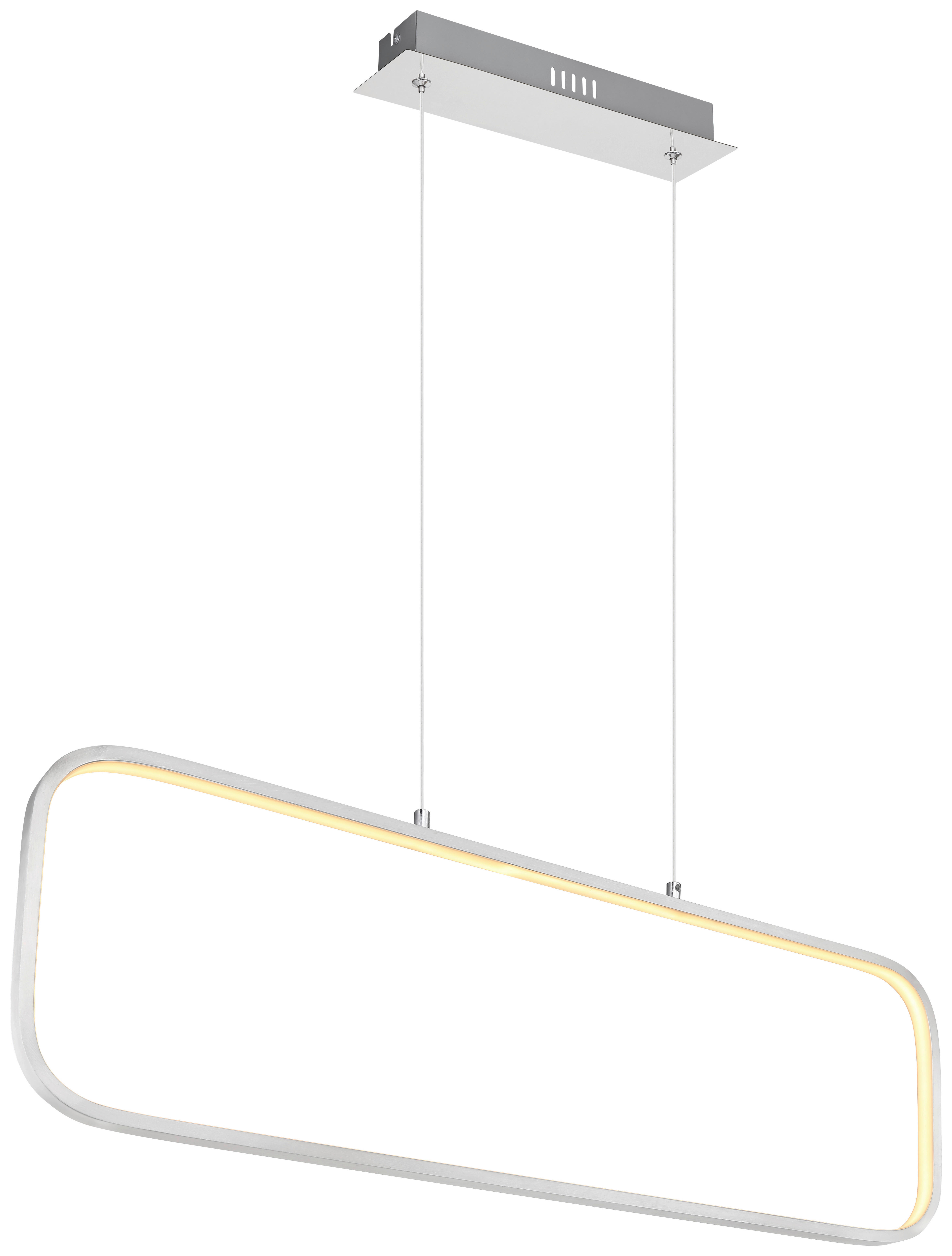 GLOBO Pendelleuchte Silla Opal nickel B/H/L: ca. 10x120x80 cm 1.0 Brennstellen Silla - nickel/Opal (80,00/10,00/120,00cm) - GLOBO