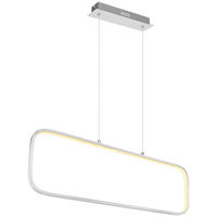 GLOBO Pendelleuchte Silla Opal nickel B/H/L: ca. 10x120x80 cm 1.0 Brennstellen Silla - nickel/Opal (80,00/10,00/120,00cm) - GLOBO