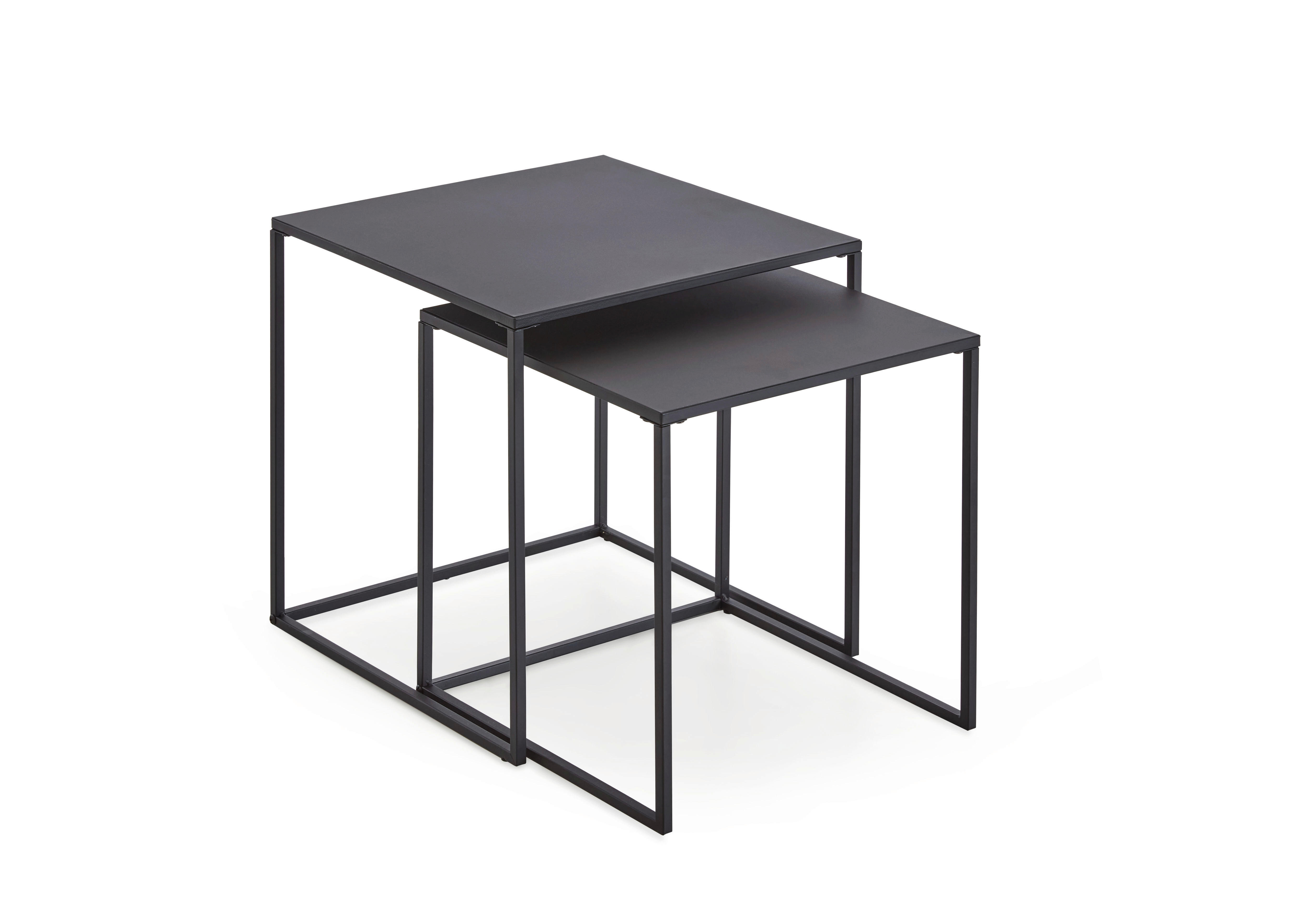 Couchtisch 2er Set schwarz B/H/T: ca. 38x41x38 cm 2er Set - schwarz (38,00/41,00/38,00cm) - xonox.home