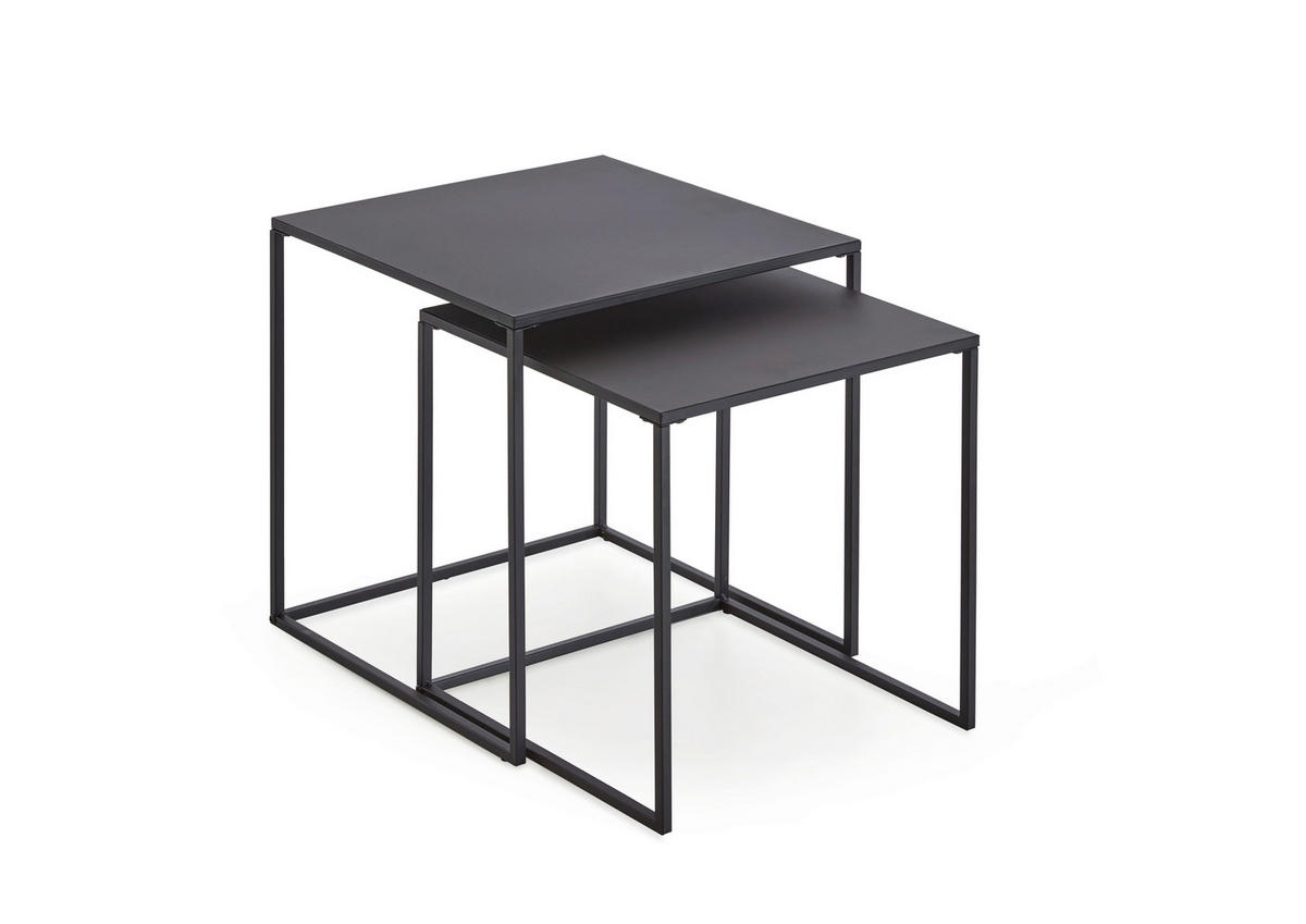 Couchtisch 2er Set schwarz B/H/T: ca. 38x41x38 cm 2er Set - schwarz (38,00/41,00/38,00cm) - xonox.home
