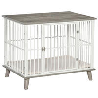 PawHut Hundekäfig grau Stahl B/H/L: ca. 60x70x86 cm Hundekäfig - weiß/grau (86,00/60,00/70,00cm) - PawHut