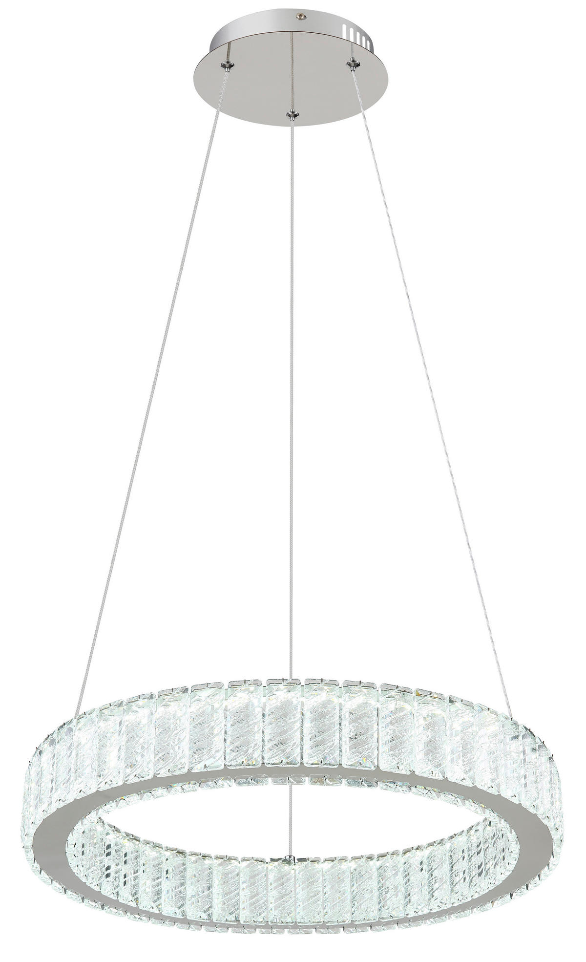 GLOBO Pendelleuchte Chrom Metall Acryl Chrom H/D: ca. 120x50 cm 1.0 Brennstellen 67162-50 - Chrom (50,00/120,00cm) - GLOBO