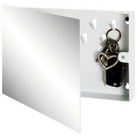 Schlüsselkasten  weiß B/H/T: ca. 28x19x4 cm Spiegel_Schlüsselkasten_21369 - weiß (28,00/19,00/4,00cm)
