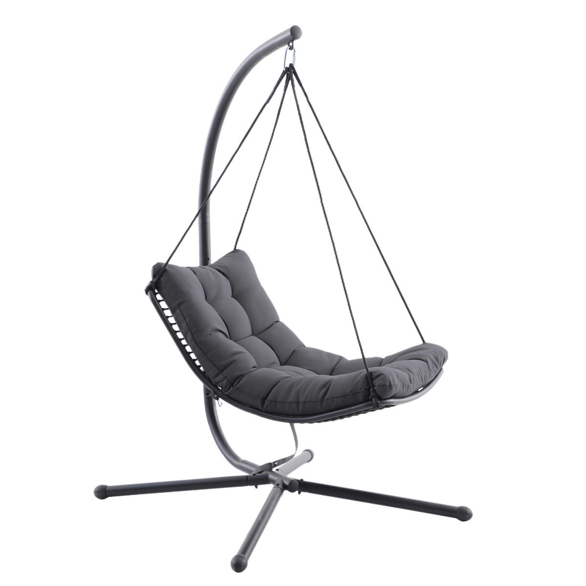 POCOline Gartenstuhl dunkelgrau Stahl Hängesessel - dunkelgrau - POCOline