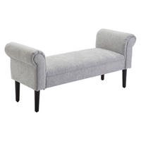 Polsterbank 831-153V70 hellgrau B/H/T: ca. 132x58x45,5 cm 831-153V70 - braun/hellgrau (132,00/58,00/45,50cm) - HOMCOM