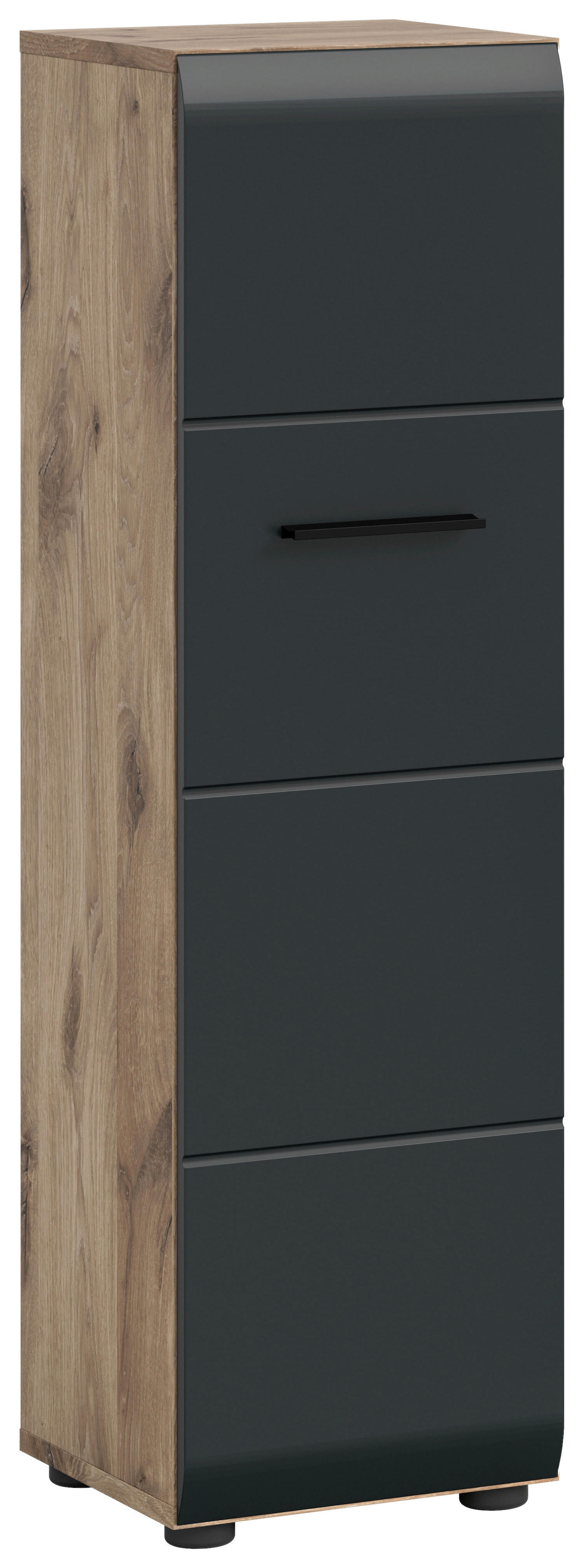 Stauraumelement Ice Nox Oak Nachbildung schwarz matt B/H/T: ca. 30x106x30 cm Ice - schwarz (30,00/106,00/30,00cm) - xonox.home