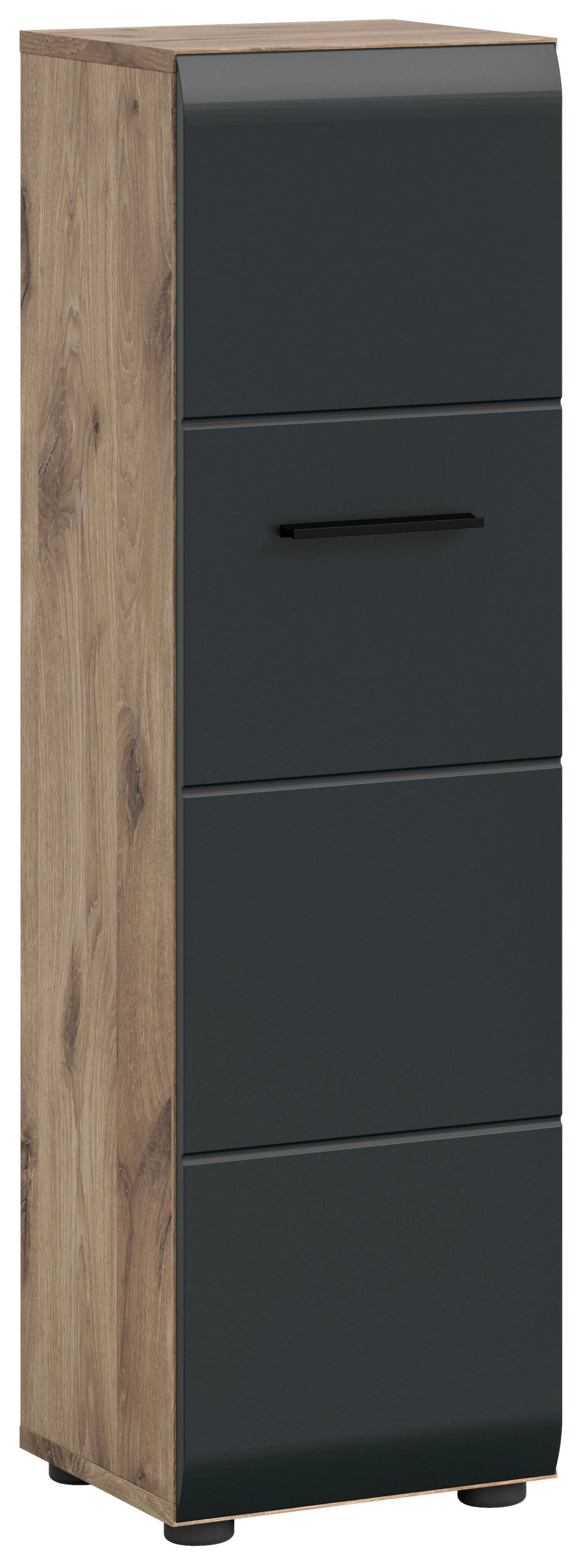 Stauraumelement Ice Nox Oak Nachbildung schwarz matt B/H/T: ca. 30x106x30 cm Ice - schwarz (30,00/106,00/30,00cm) - xonox.home