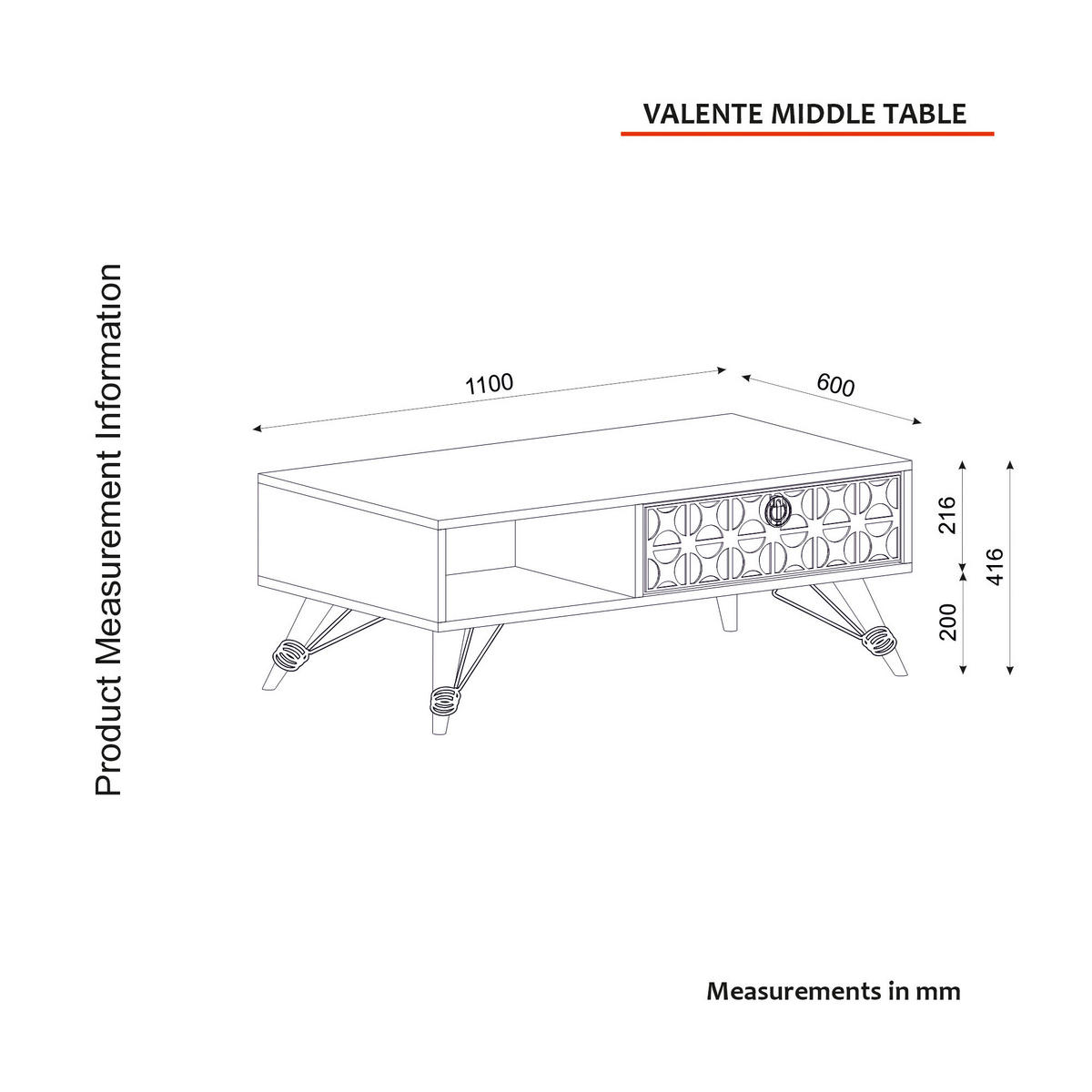 Couchtisch Valente walnuss Nachbildung dunkelgrün B/H/T: ca. 110x41,6x60 cm Valente - walnuss/dunkelgrün (110,00/41,60/60,00cm) - moebel17