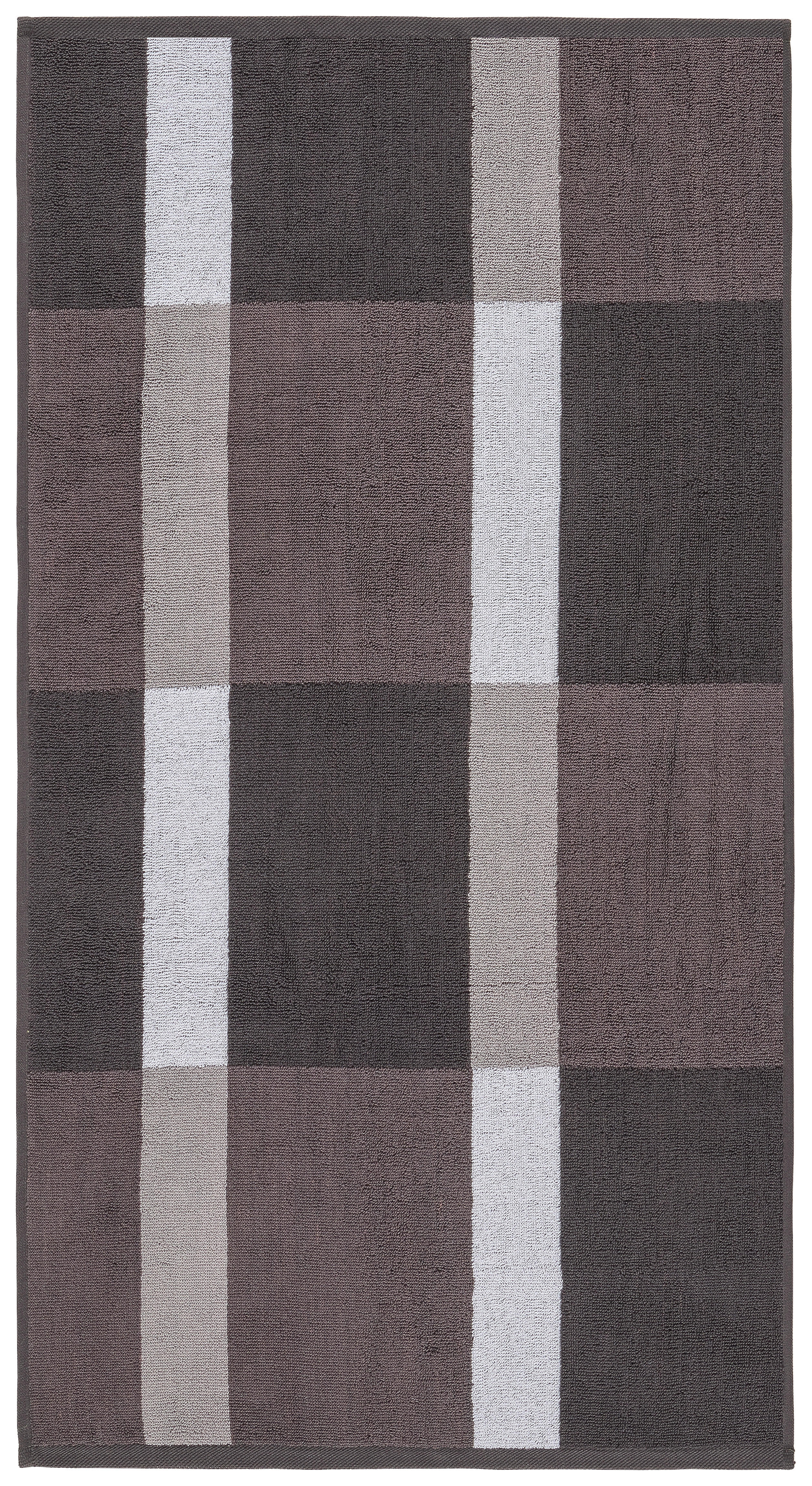 Handtuch Handtuch_Jacquard Karo - grau (50,00/100,00cm)