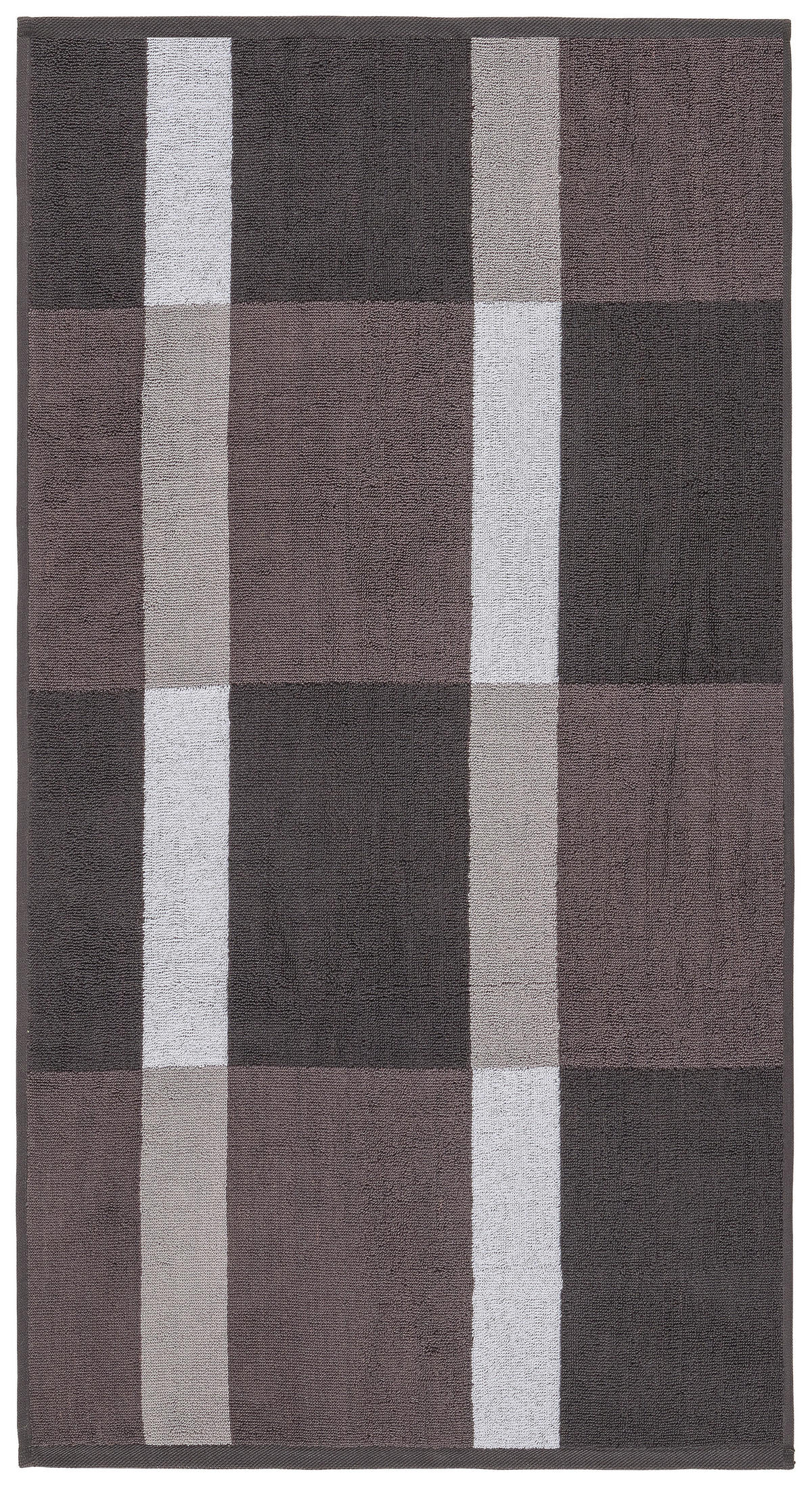 Handtuch Handtuch_Jacquard Karo - grau (50,00/100,00cm)