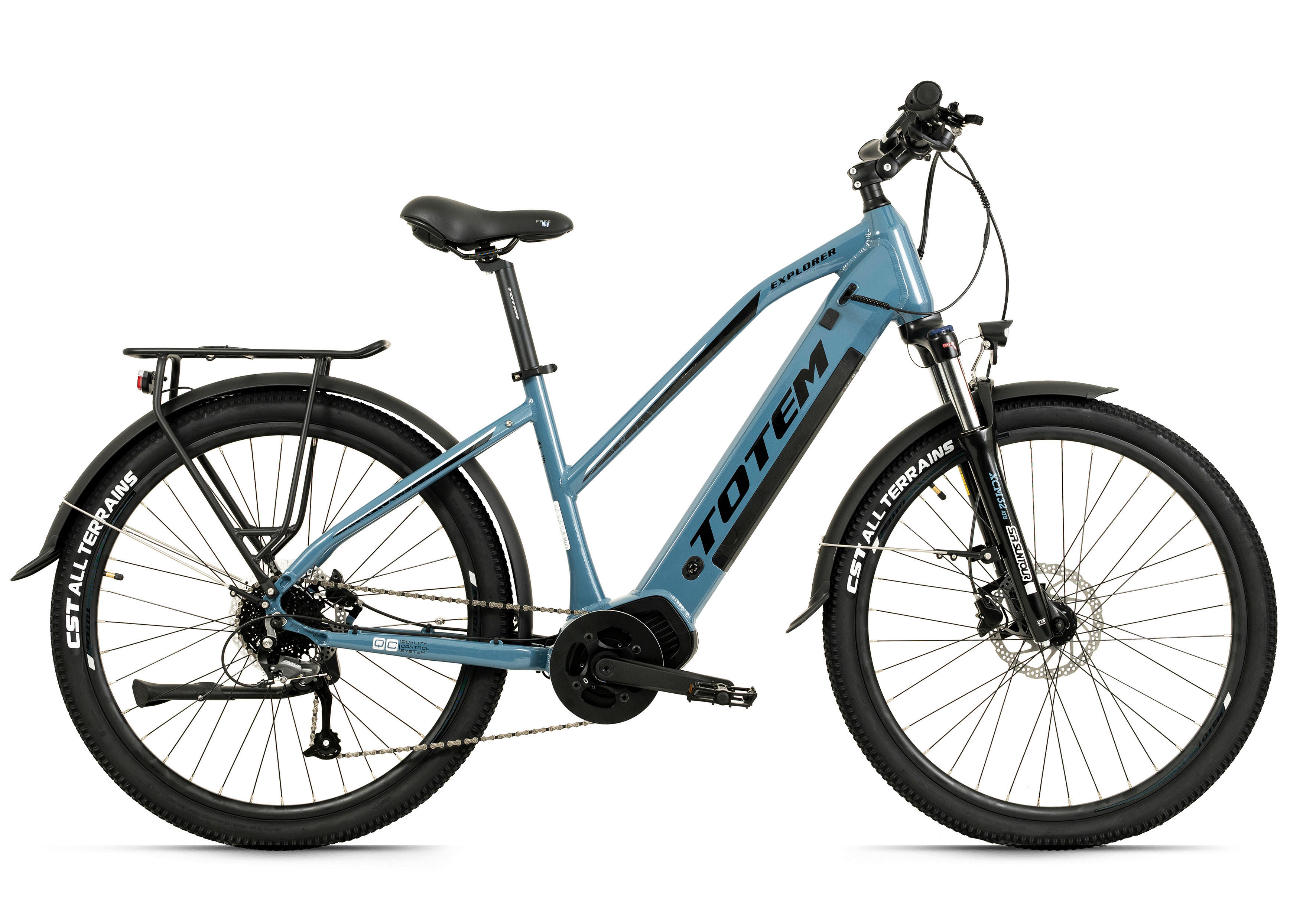 TOTEM Trekking E-Bike 332E 27,5 Zoll Rahmenhöhe 52 cm 9 Gänge blau blau ca. 250 W ca. 36 V ca. 27,5 Zoll