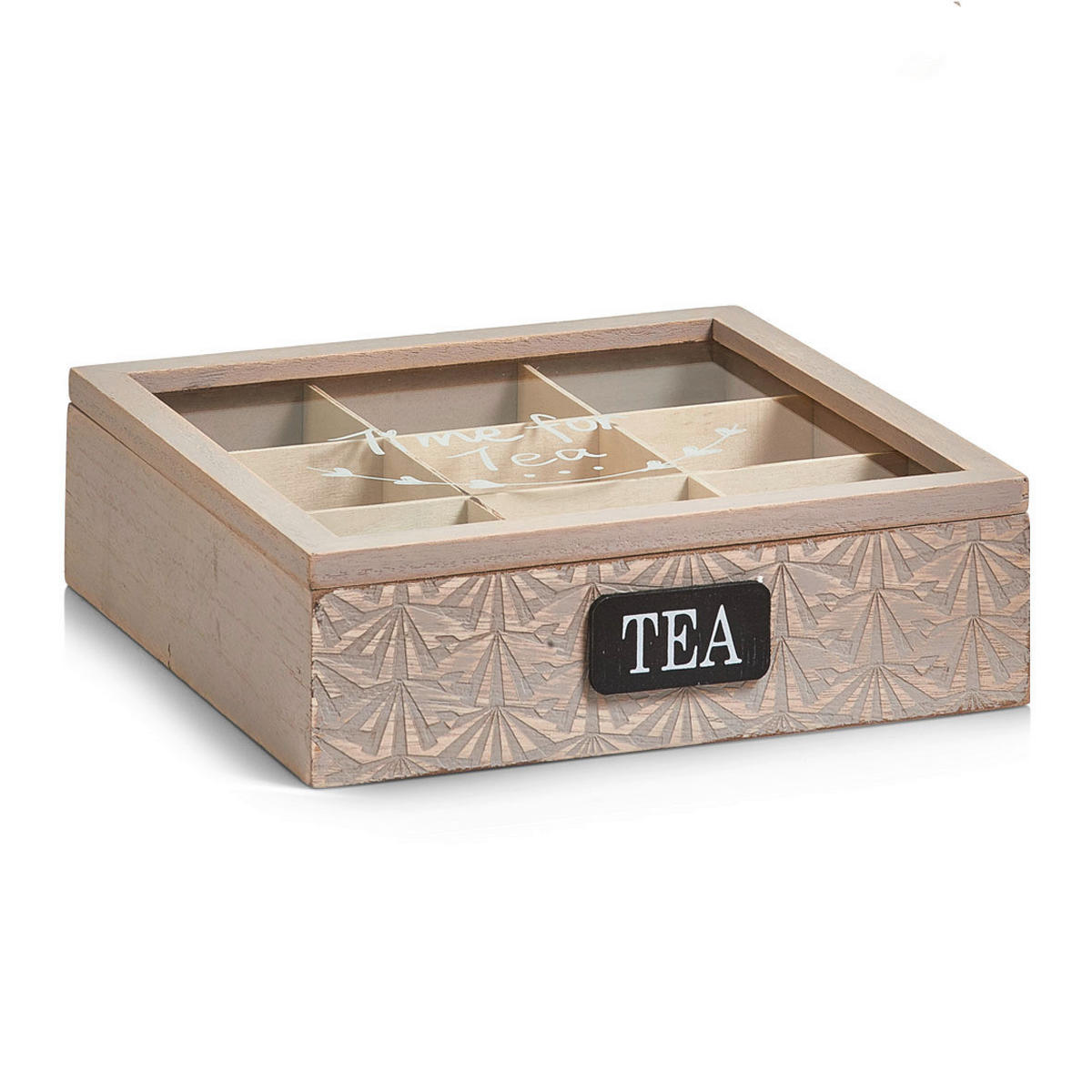 Zeller Teebeutelbox natur Holz B/H/L: ca. 24x8x24 cm Teebeutelbox - natur (24,00/24,00/8,00cm) - Zeller