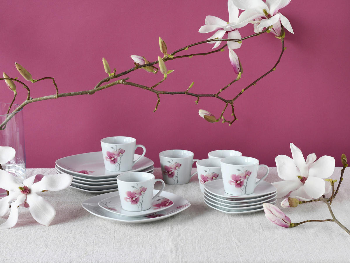 CreaTable Kaffeeservice Amelie multicolor Porzellan 18 tlg. Amelie - multicolor - CreaTable