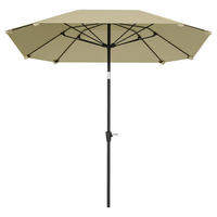 Outsunny Sonnenschirm beige Aluminium B/H/L: ca. 233x240x233 cm Sonnenschirm - beige (233,00/233,00/240,00cm) - Outsunny