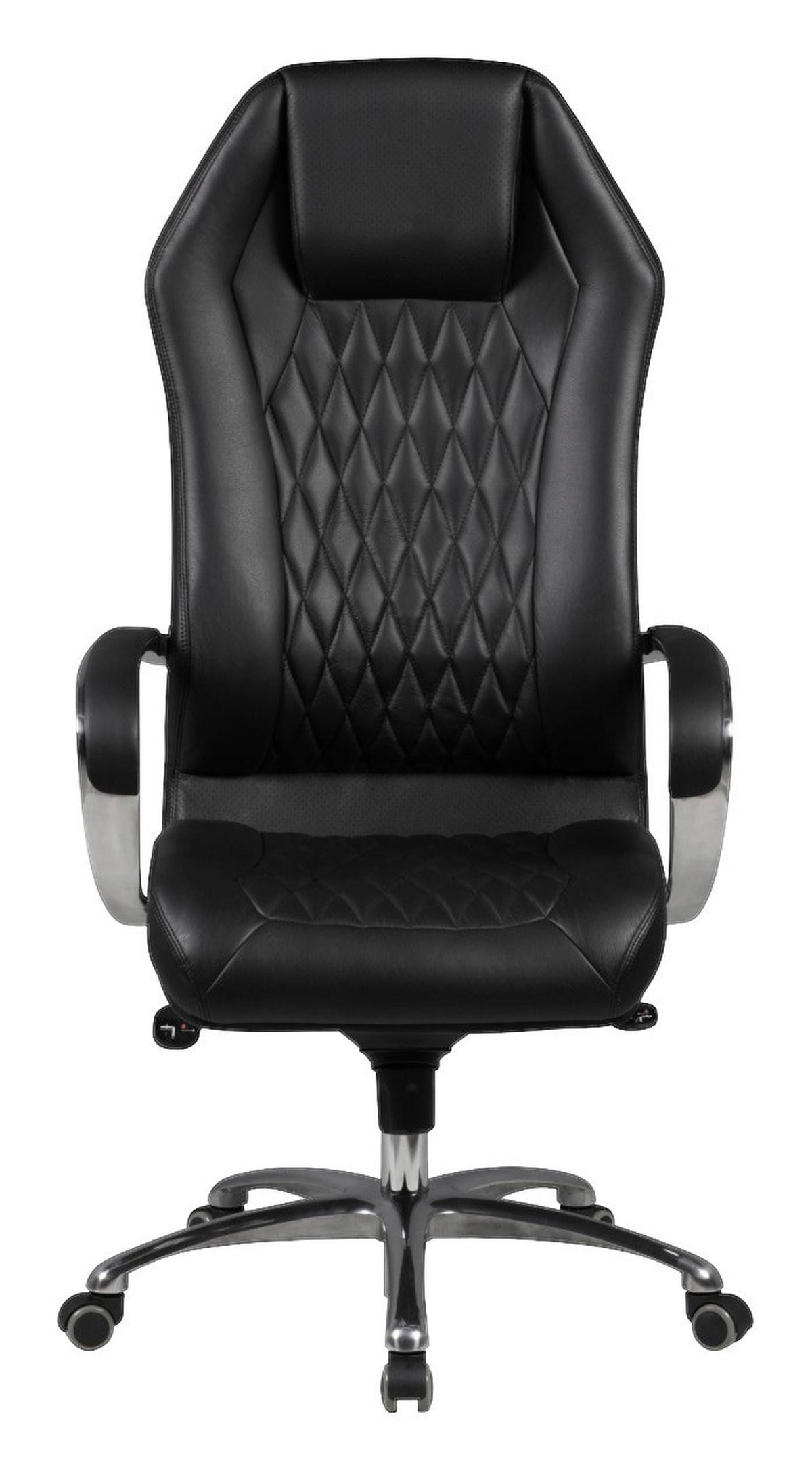 Drehstuhl schwarz Leder Bürostuhl MONTEREY - schwarz (67,00/136,00/70,00cm) - Amstyle