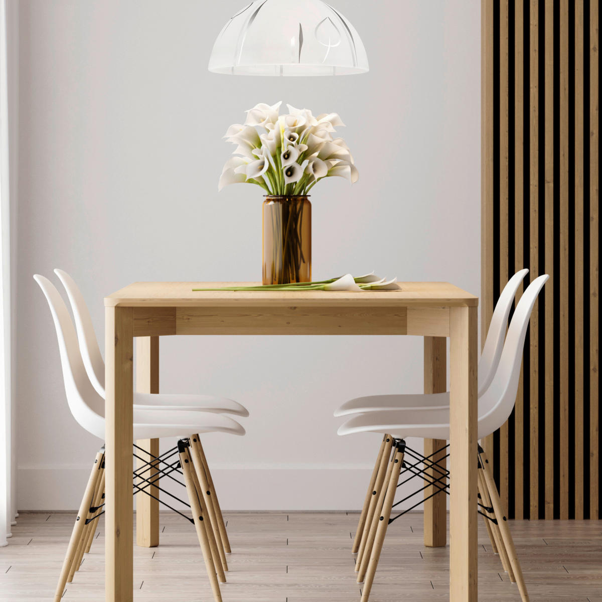 Lamkur Pendelleuchte MARCY 28057 silber Glas H/L: ca. 70x30 cm E27 1 Brennstellen Marcy - silber (30,00cm) - Lamkur