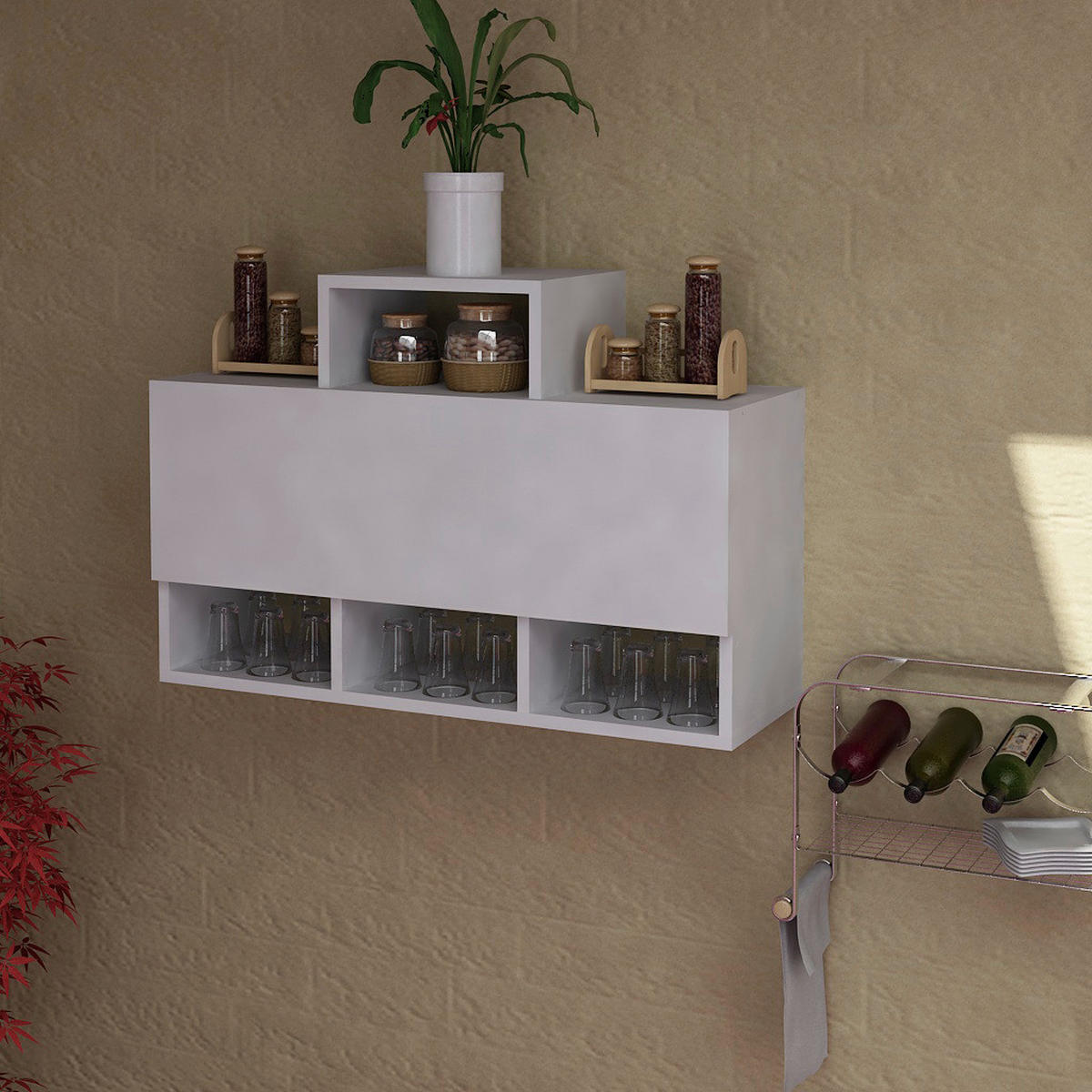 Mehrzweckschrank Colin weiß B/H/T: ca. 90x61x29,5 cm Colin - weiß (90,00/61,00/29,50cm) - moebel17