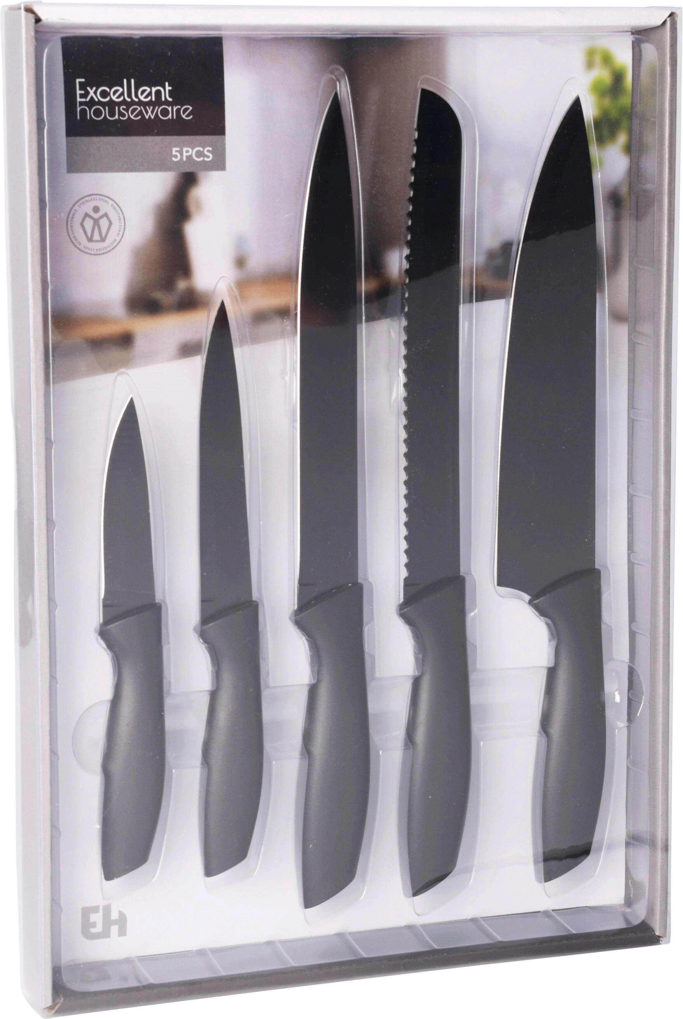 Messerset schwarz Polypropylen 5 tlg. Messerset_5tlg. - schwarz (38,00/26,20/3,20cm)