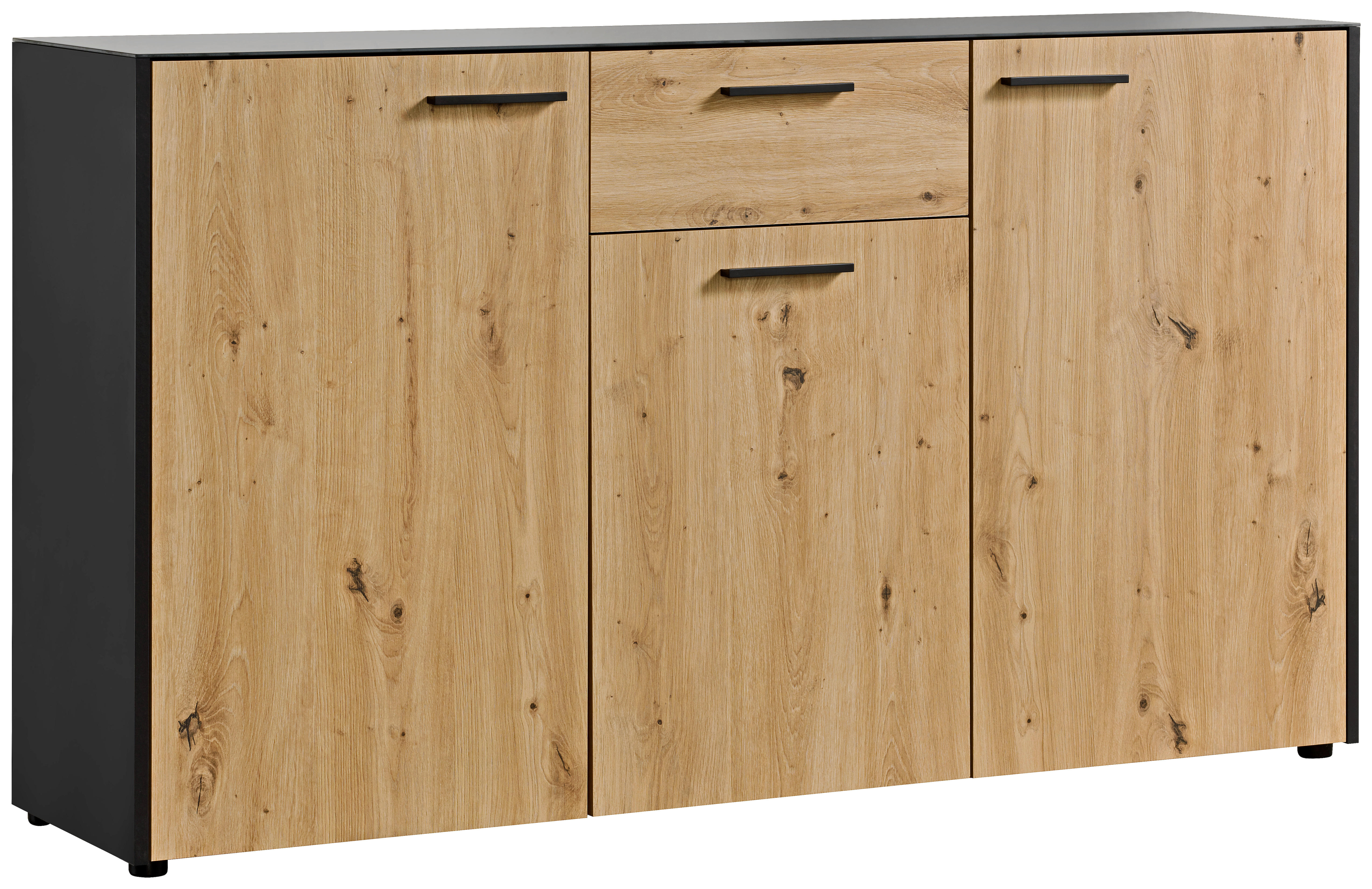 Kommode Panama B/H/T: ca. 145x83x34 cm Panama - Eiche/anthrazit (145,00/83,00/34,00cm)