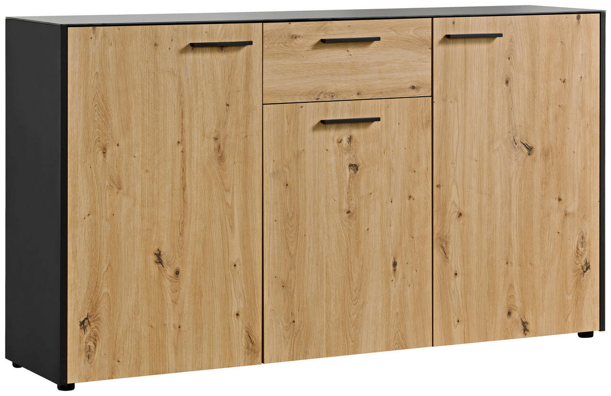 Kommode Panama B/H/T: ca. 145x83x34 cm Panama - Eiche/anthrazit (145,00/83,00/34,00cm)