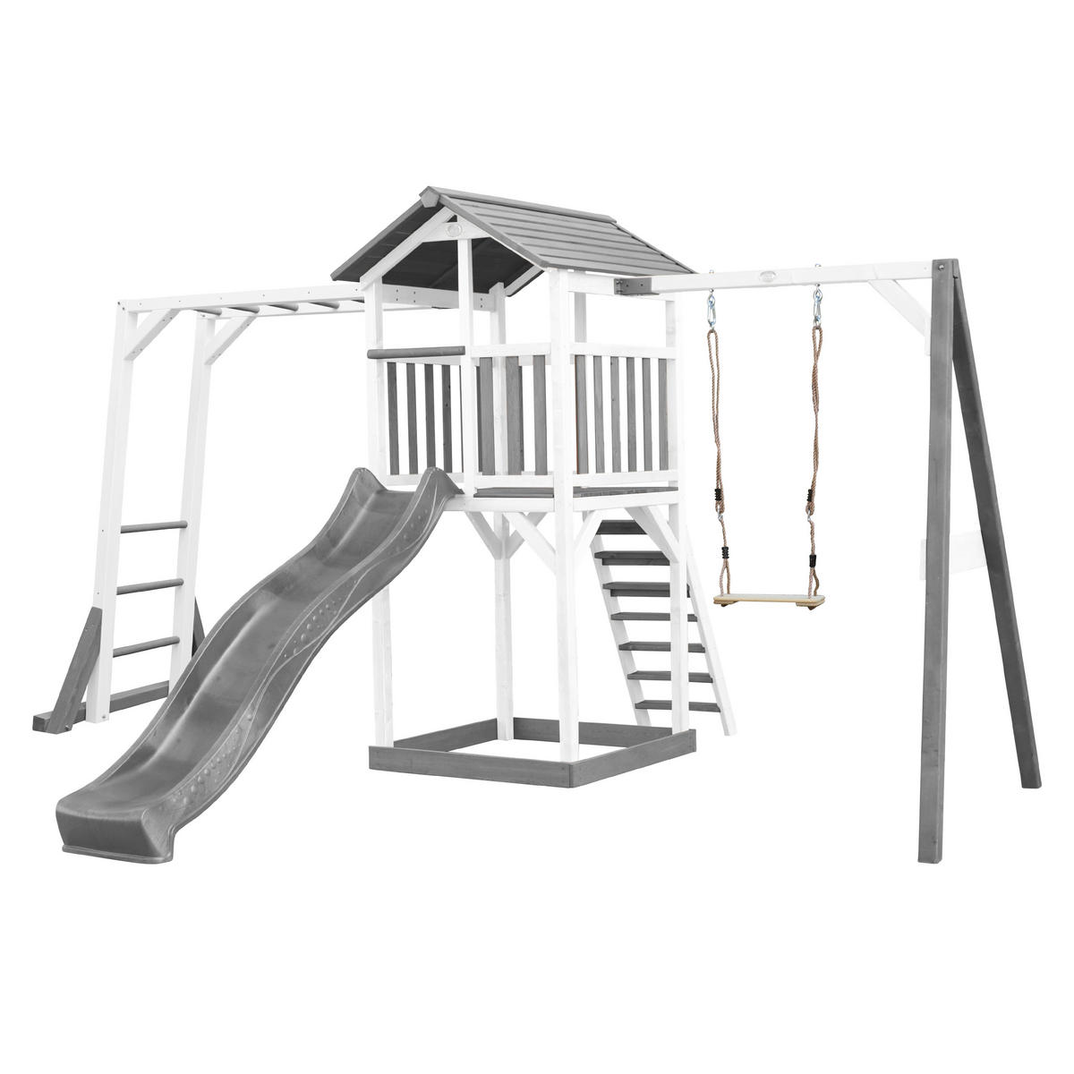 AXI Spielturm Beach Tower weiß B/H/L: ca. 446x242x349 cm Beach Tower - weiß/grau (349,00/446,00/242,00cm) - AXI