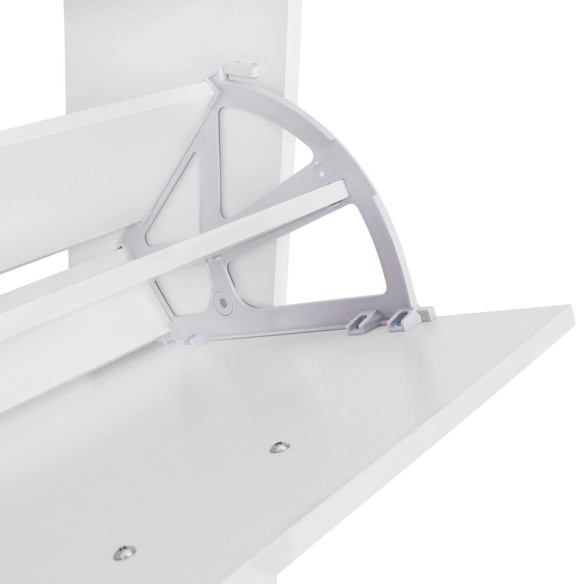 Schuhschrank weiß B/H/T: ca. 50x125x24 cm Schuhschrank - weiß (50,00/125,00/24,00cm) - Wohnling